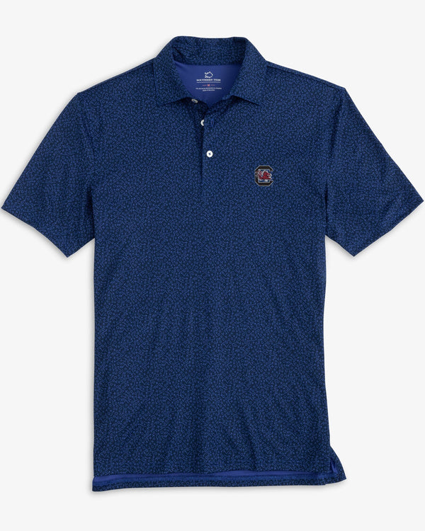 The front view of the USC Gamecocks Driver Gameplay Polo by Southern Tide - Navy