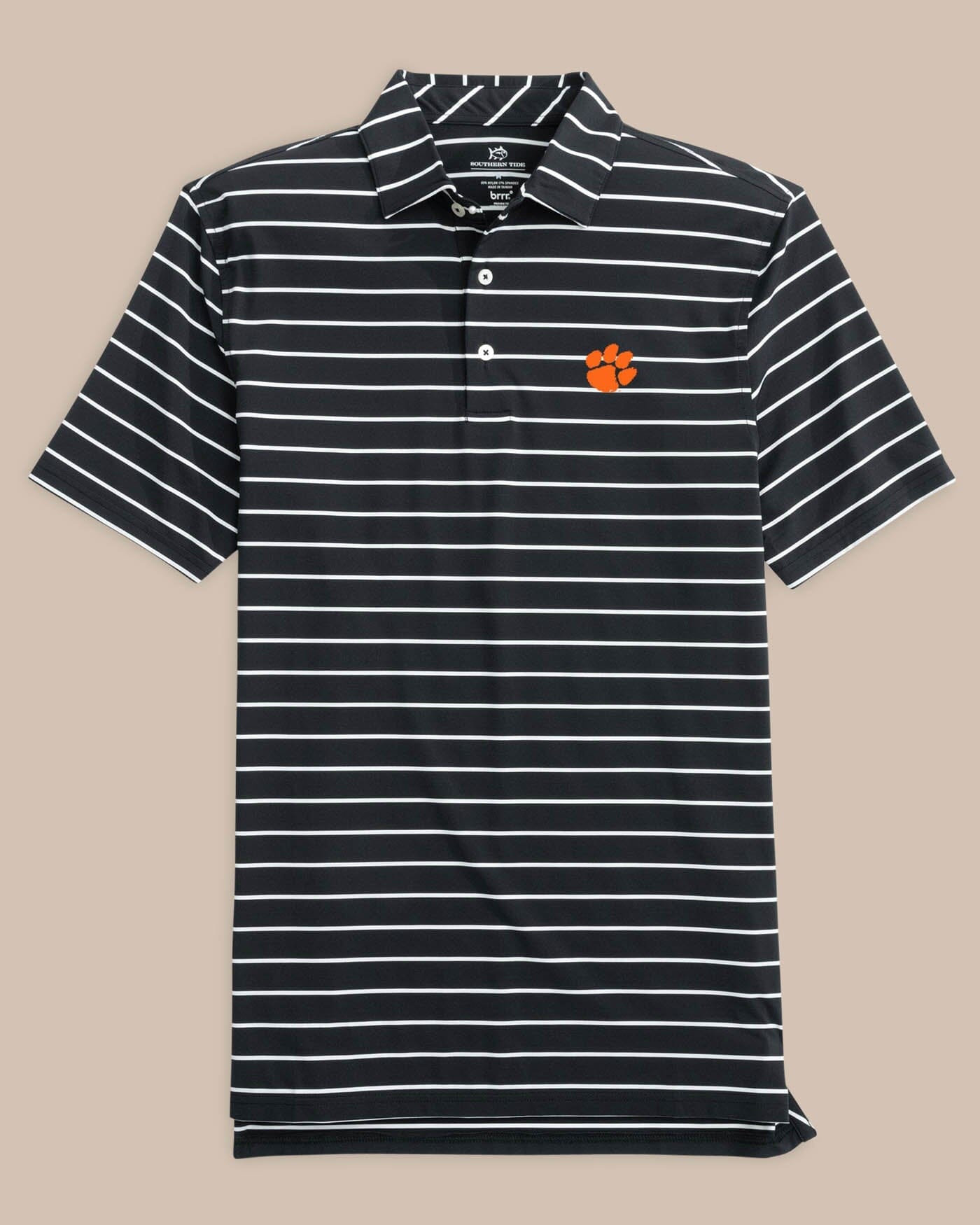 Men s Clemson Tigers Brreeze Stripe Polo Southern Tide