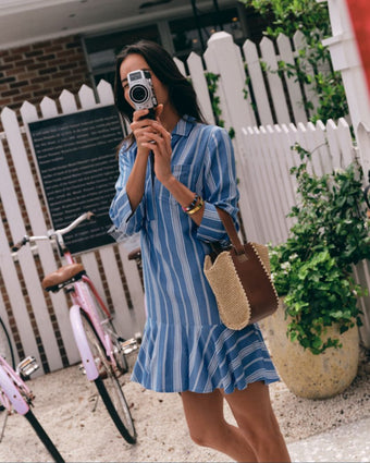 preppy dresses for women It All Comes Together Brown Striped Dress – Shop the Mint Our best Preppy Women's Clothing & Dresses