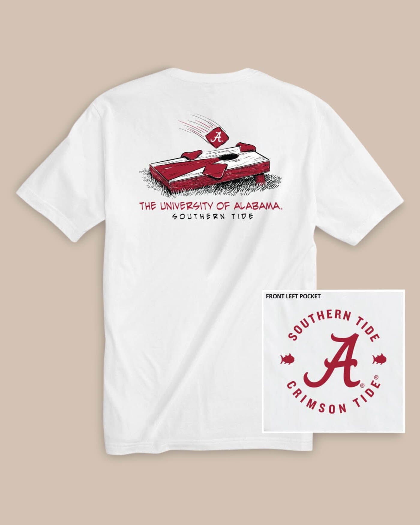 Men's Alabama Crimson Tide Cornhole T-Shirt | Southern Tide