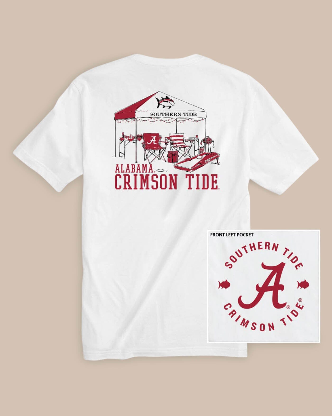 Men's Alabama Crimson Tide Tailgate Time T-Shirt | Southern Tide