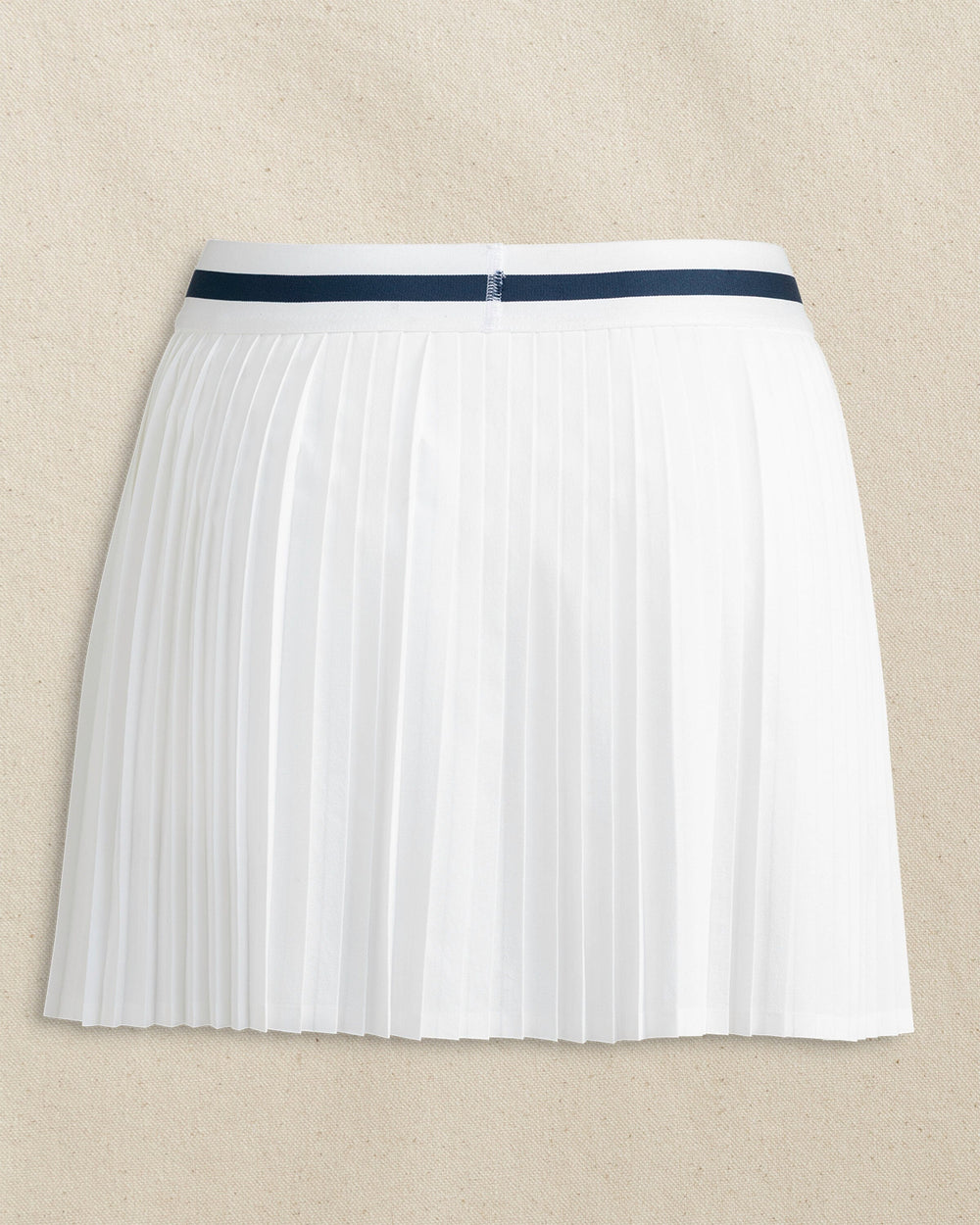 The back view of the Southern Tide Alison Pleated Skort by Southern Tide - Classic White