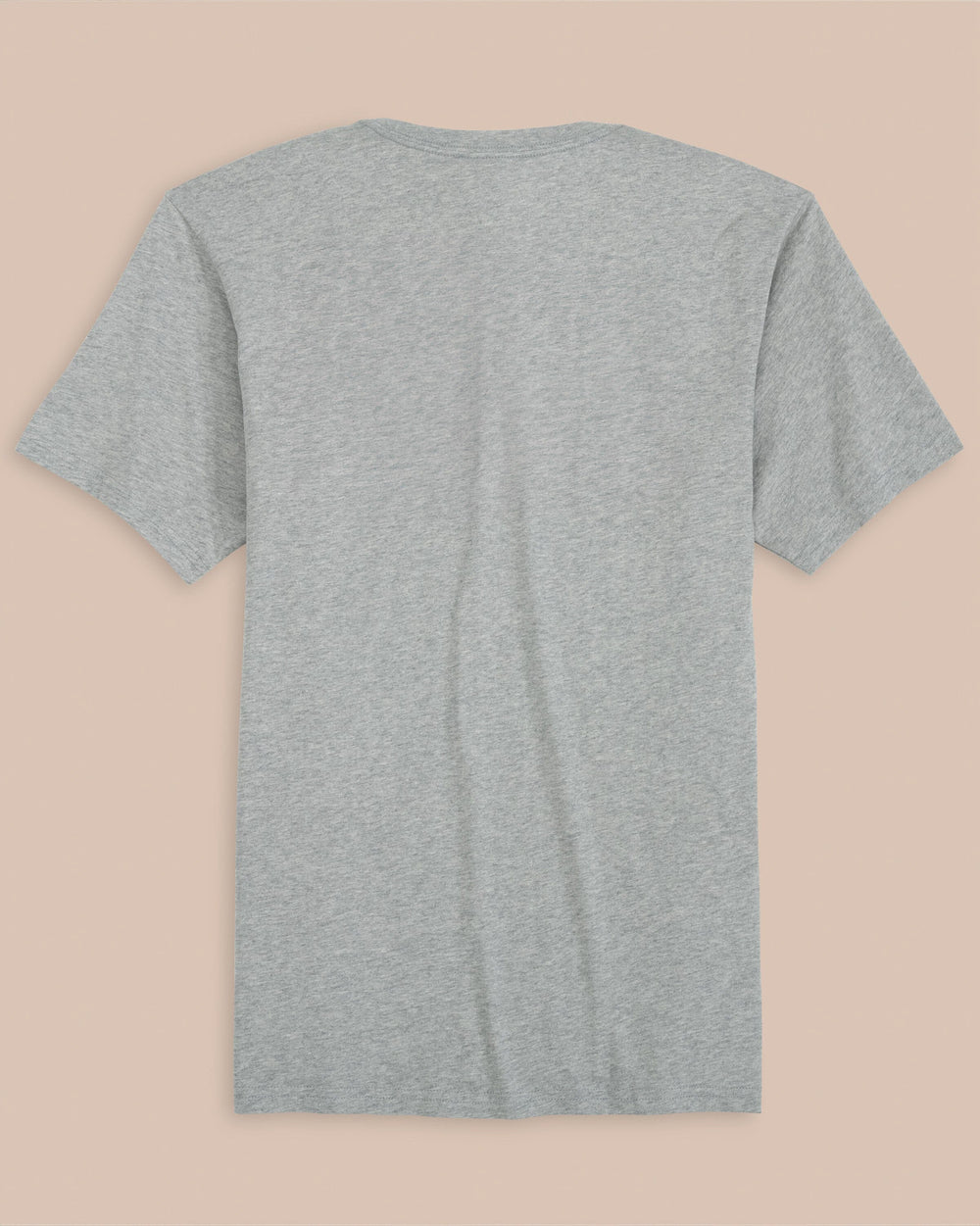 The back view of the Southern Tide Americana Embroidered Short Sleeve T-Shirt by Southern Tide - Heather Grey