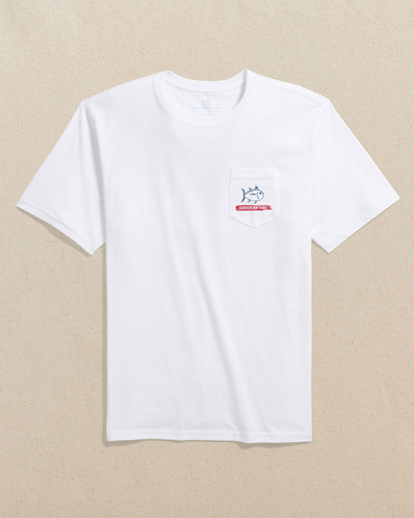 Flag by Alexiastam ホワイトTシャツ Men's Wood Brothers Racing Checkered Flag White Pit Crew T-Shirt
