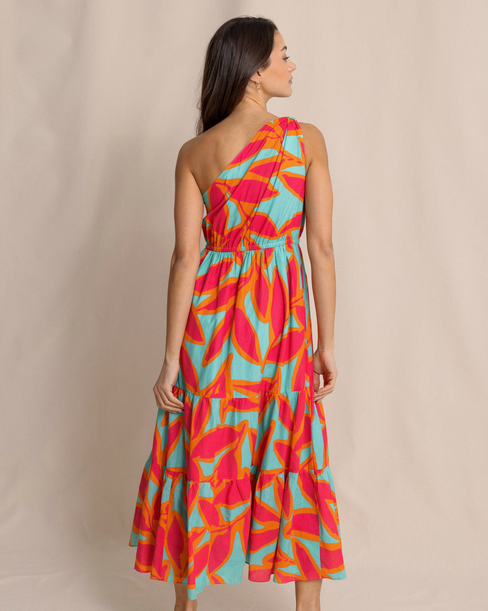 The back view of the Southern Tide Analeah Garden Glory Printed Maxi Dress by Southern Tide - Mint