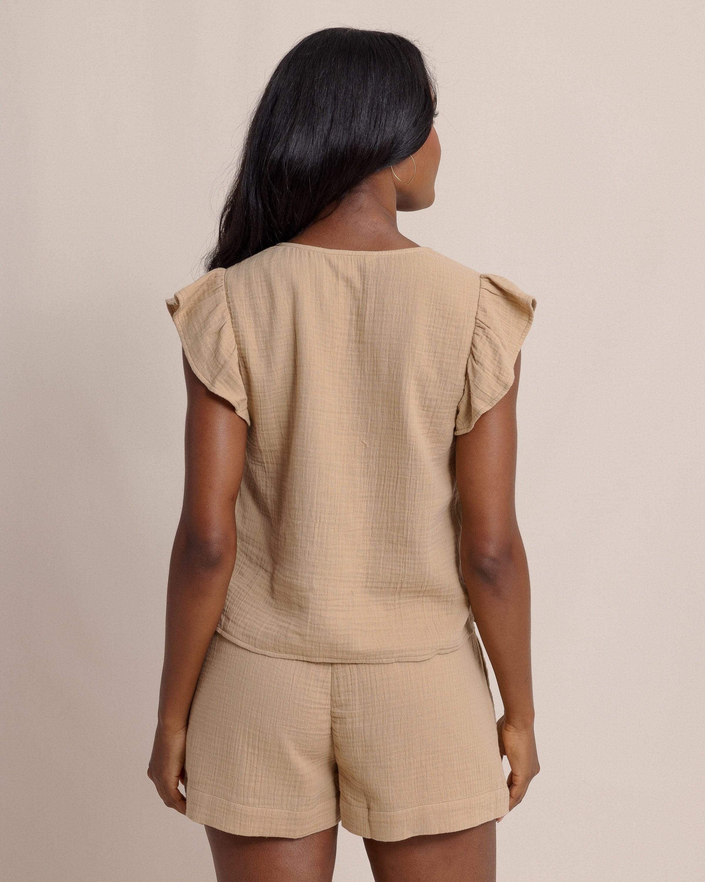 ruffle back top