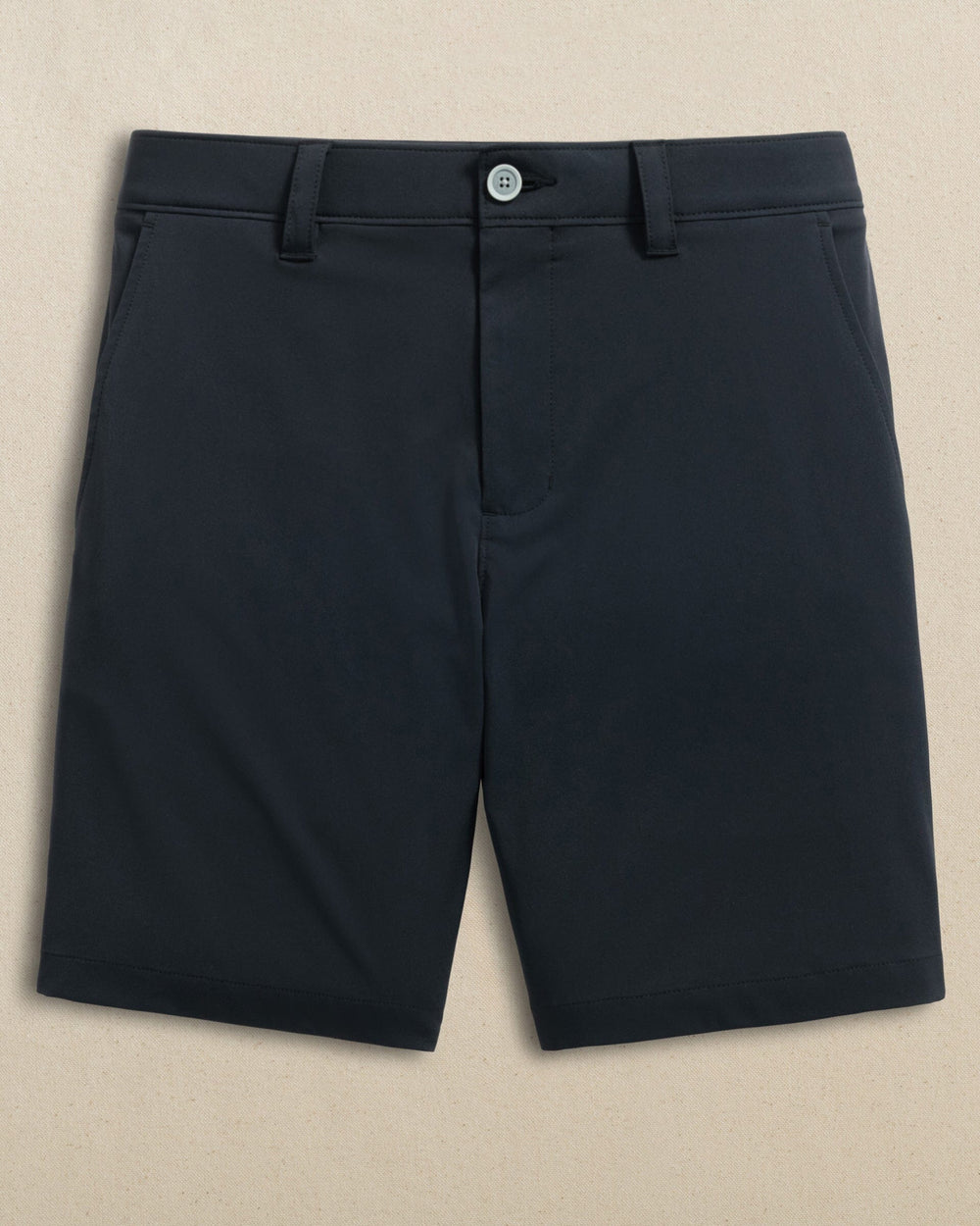The front view of the Southern Tide Auburn Tigers brrr°®-die 8" Performance Short by Southern Tide - Caviar Black