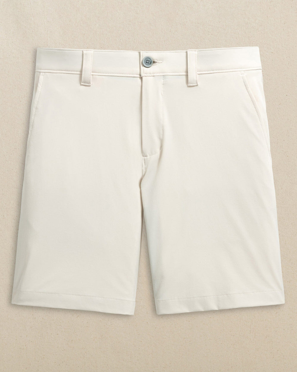 The front view of the Southern Tide Auburn Tigers brrr°®-die 8" Performance Short by Southern Tide - Stone