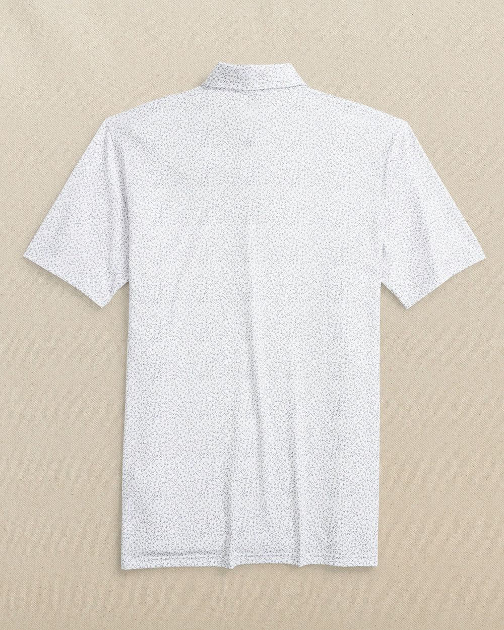 The back view of the Southern Tide Auburn Tigers Driver Gameplay Polo by Southern Tide - Classic White