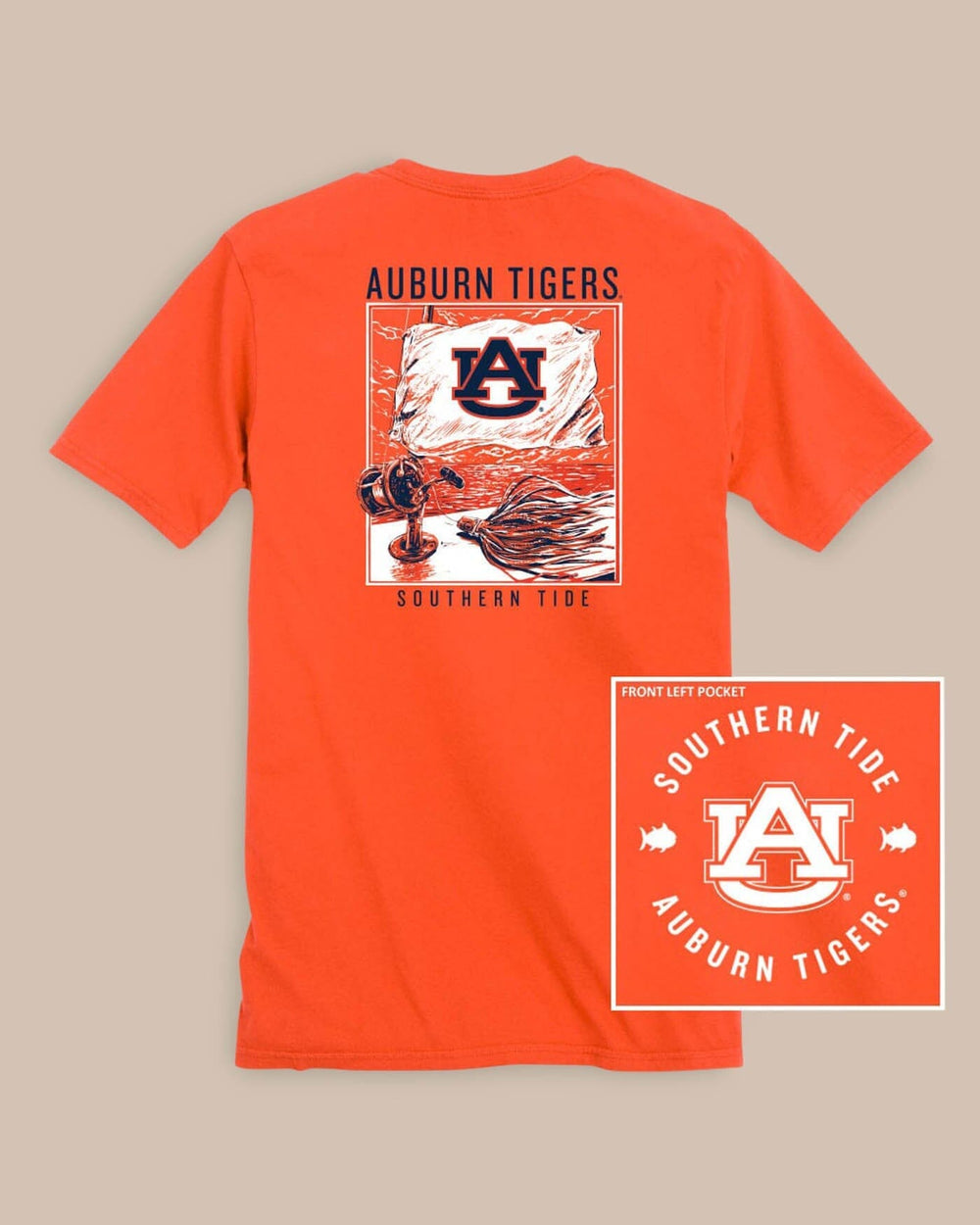 Auburn Tigers Fishing Flag T-Shirt C_T-Shirts Southern Tide 