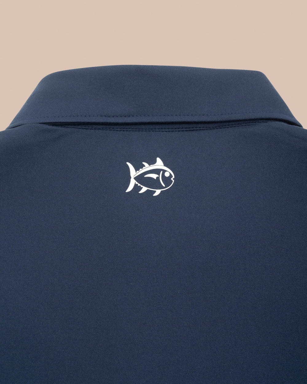 The detail view of the Auburn Tigers Ryder Polo Shirt by Southern Tide - True Navy