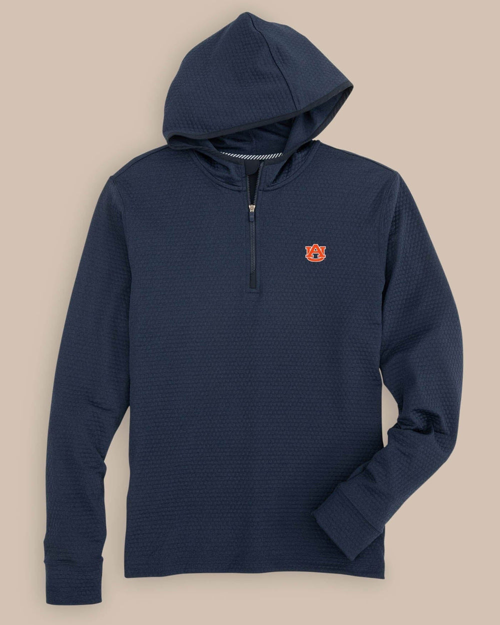 Auburn Tigers Scuttle Heather Quarter Zip Hoodie C_Outerwear Southern Tide 