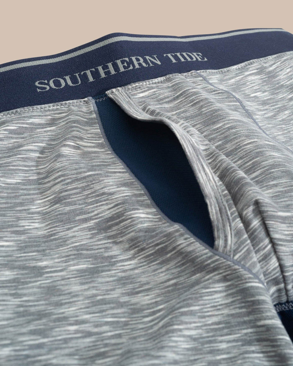 The back of the Men's Baxter Boxer Brief by Southern Tide - Smoked Pearl