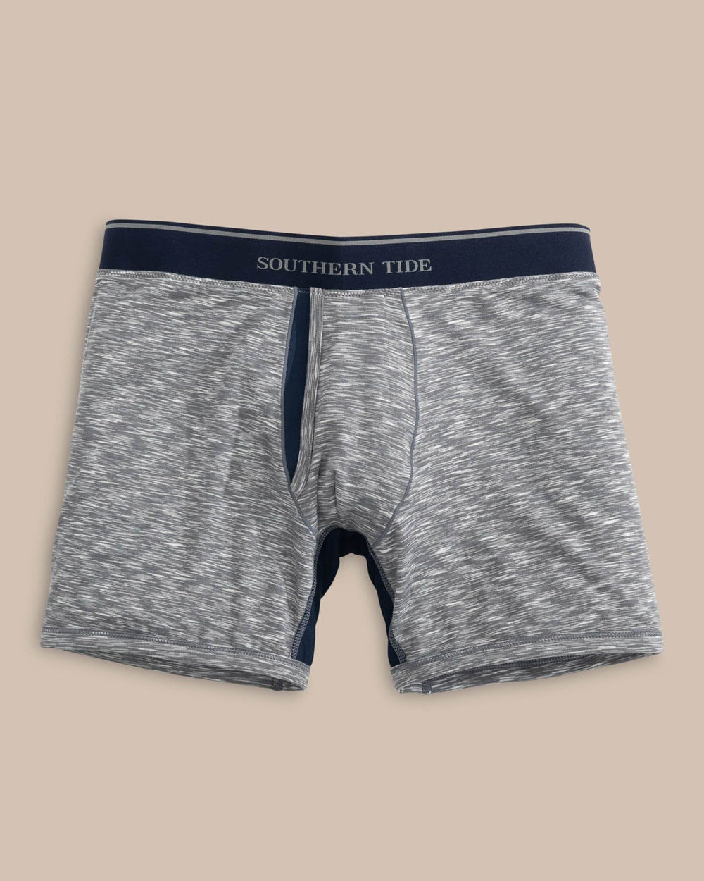 The front of the Men's Baxter Boxer Brief by Southern Tide - Smoked Pearl