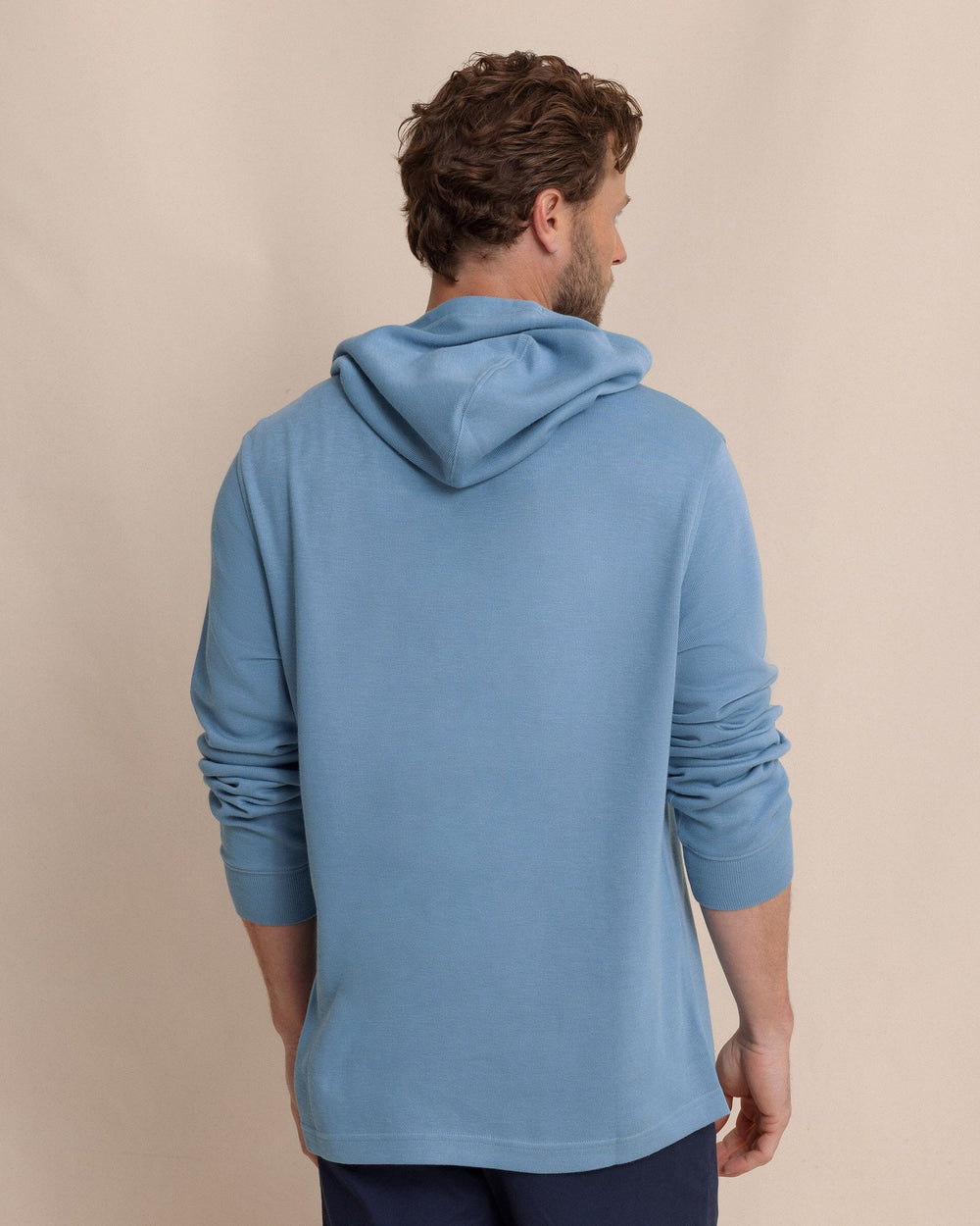 The back view of the Southern Tide Bay View Hoodie by Southern Tide - Cerulean