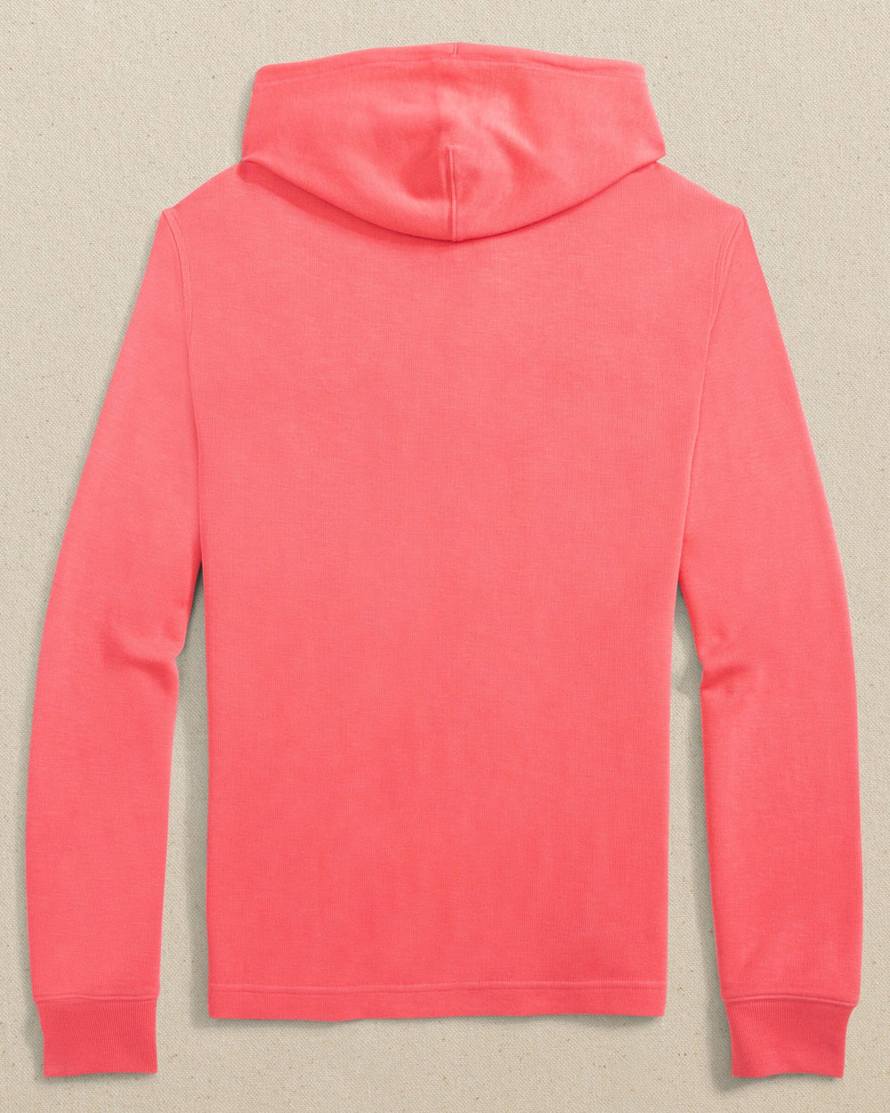 The back view of the Southern Tide Bay View Hoodie by Southern Tide - Sunkist Coral