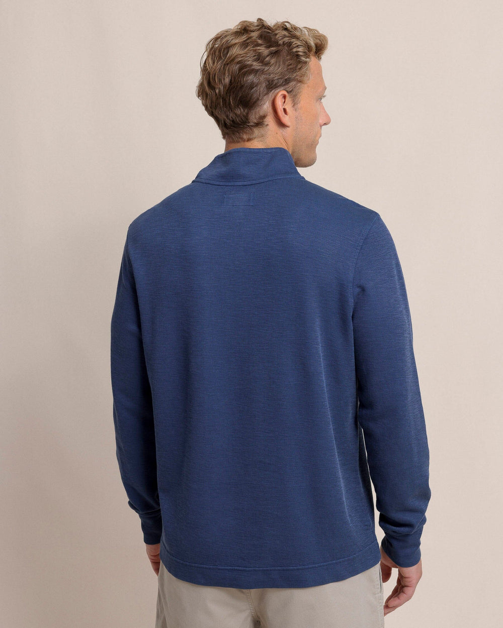 The back view of the Southern Tide Bayberry Quarter Zip by Southern Tide - Dress Blue