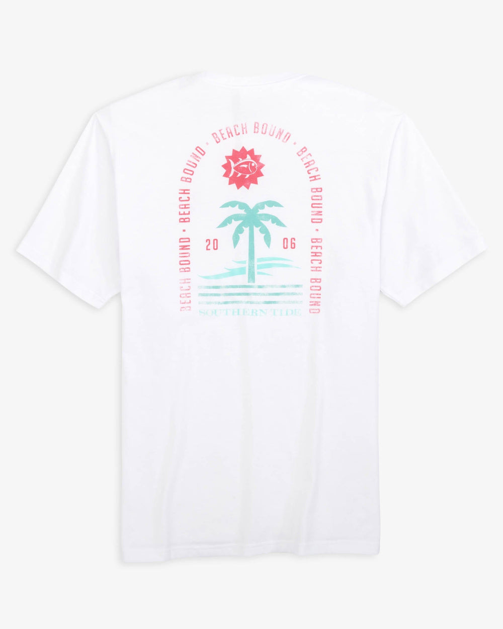 The back view of the Southern Tide Beach Bound T-shirt by Southern Tide - Classic White