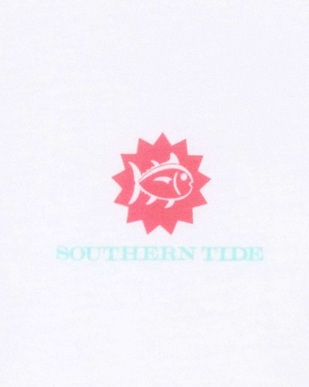 The detail view of the Southern Tide Beach Bound T-shirt by Southern Tide - Classic White