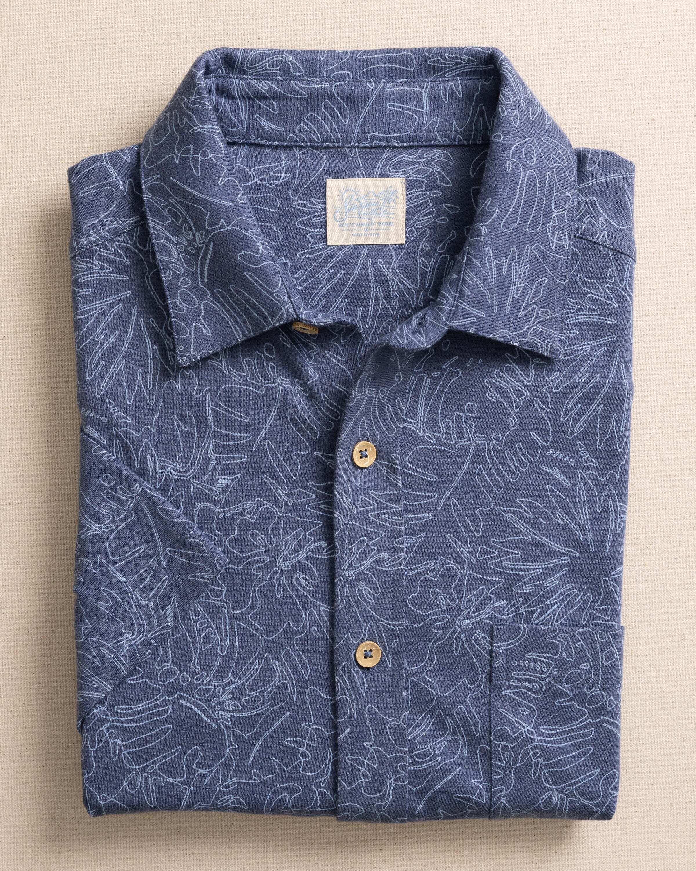 Men's Beachcast Floral Fusion Knit Sport Shirt | Southern Tide