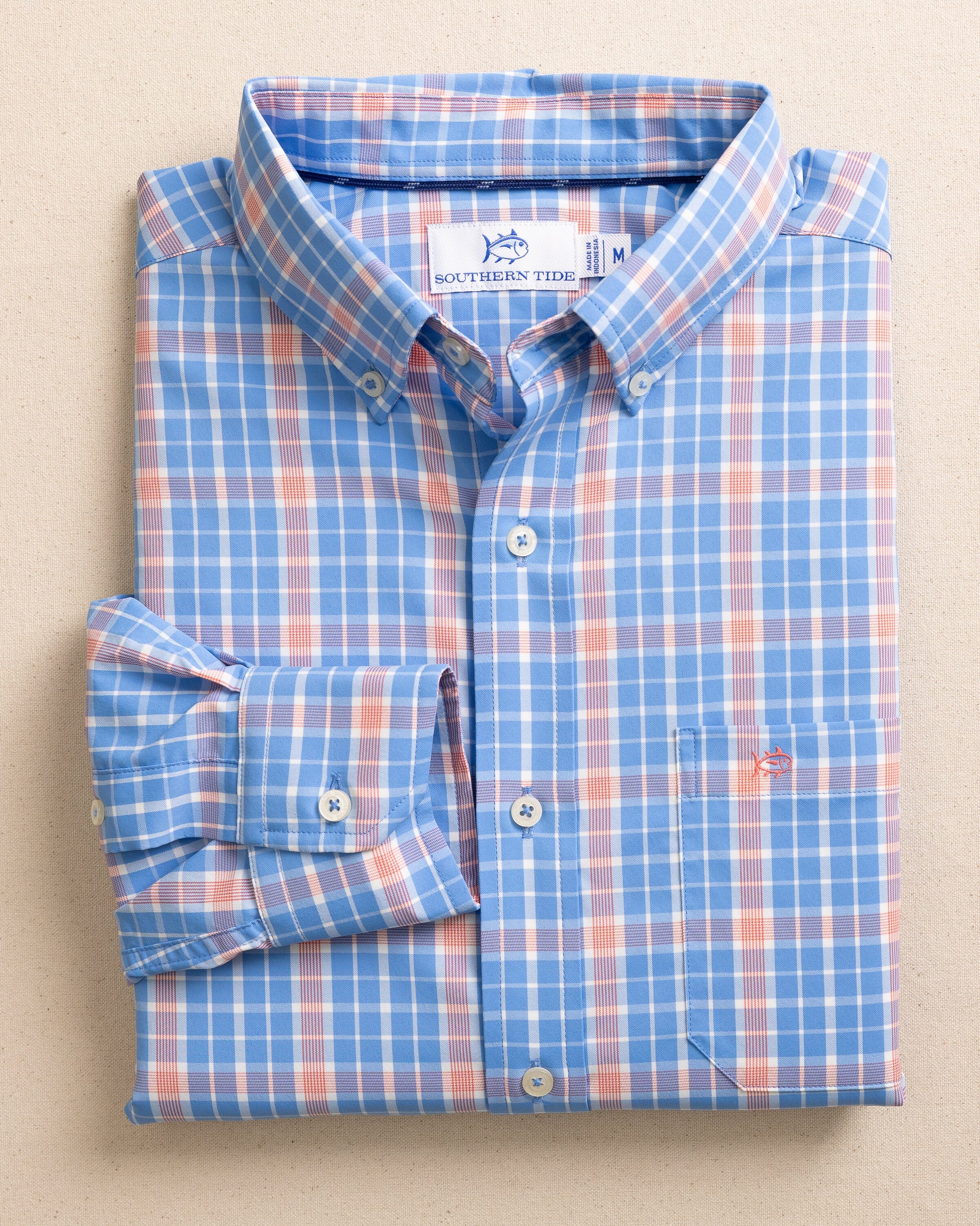 Men's Beckenham Plaid Long Sleeve Sport Shirt | Southern Tide