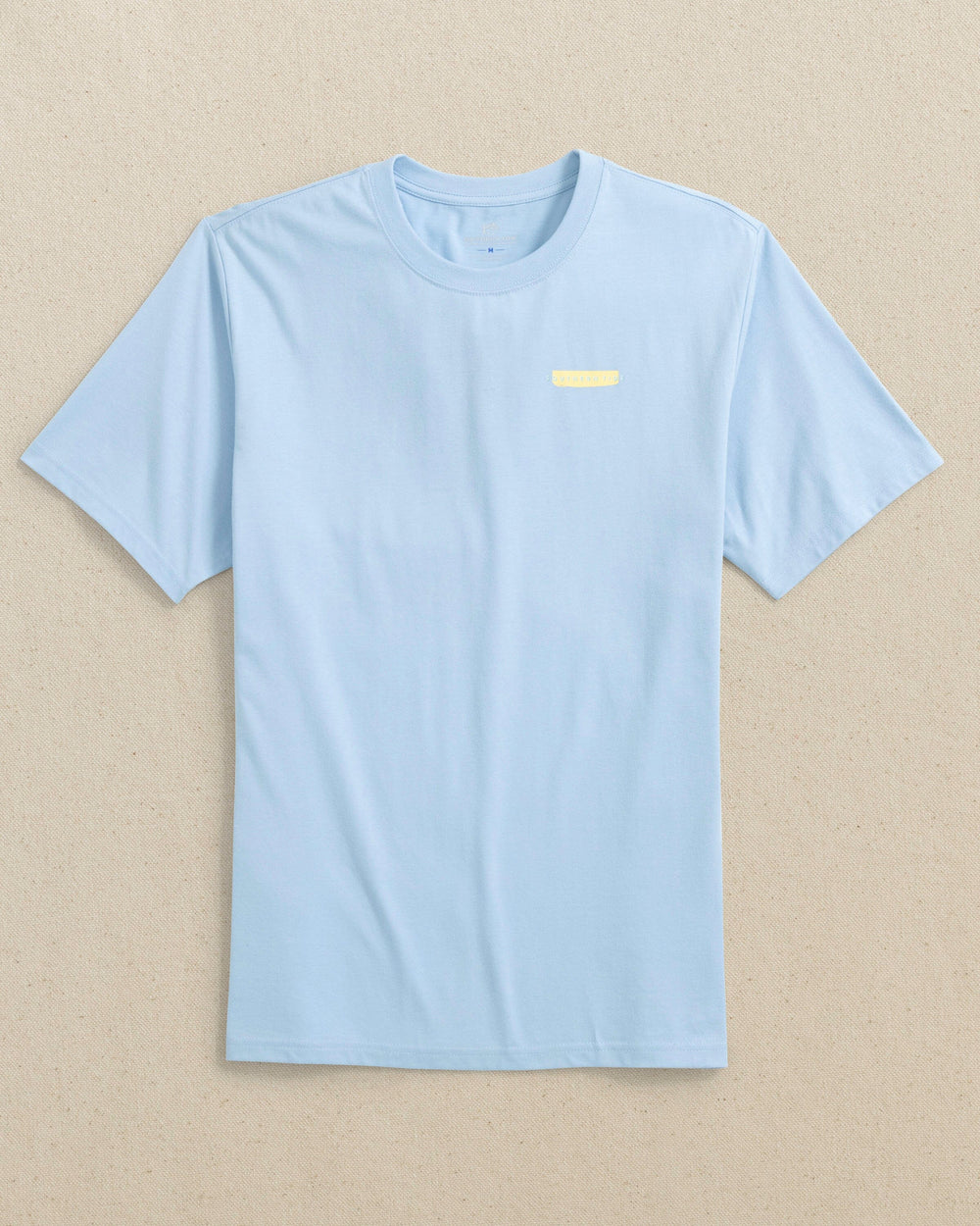 The front view of the Southern Tide Big Game Marlin Short Sleeve T-Shirt by Southern Tide - Cerulean