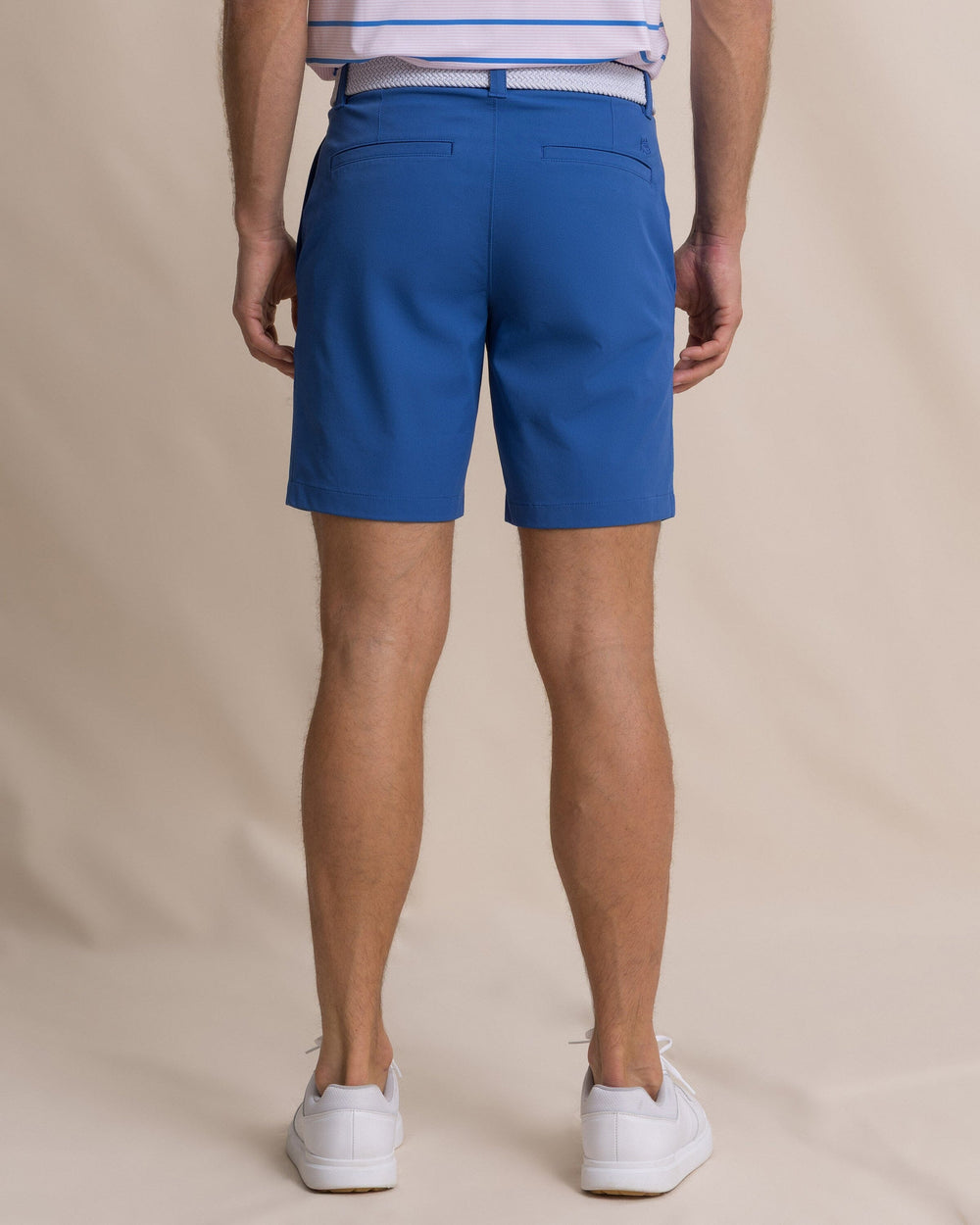 The back view of the Southern Tide Birdie 8" Coastal Breeze® Performance Short by Southern Tide - Nautical Blue