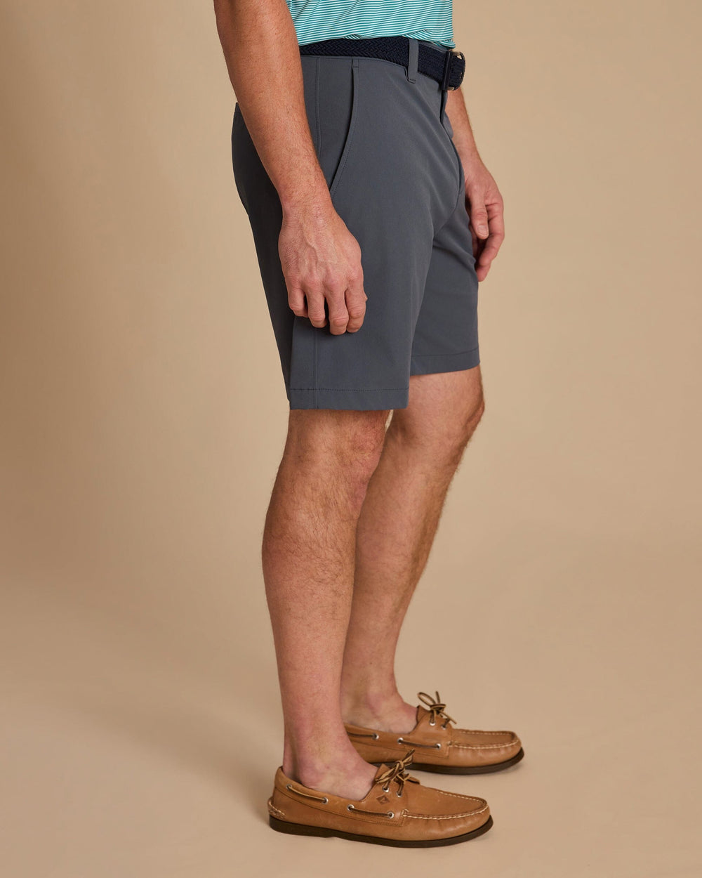 The side view of the Southern Tide Birdie 8" Coastal Breeze® Performance Short by Southern Tide - Perfect Storm