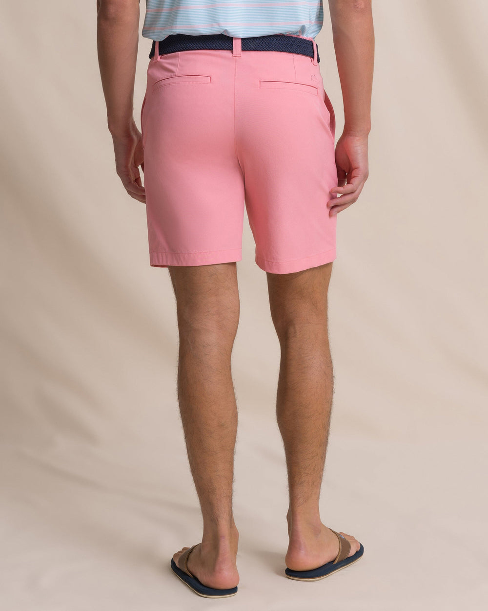 The back view of the Southern Tide Birdie 8" Coastal Breeze® Performance Short by Southern Tide - Sea Pink