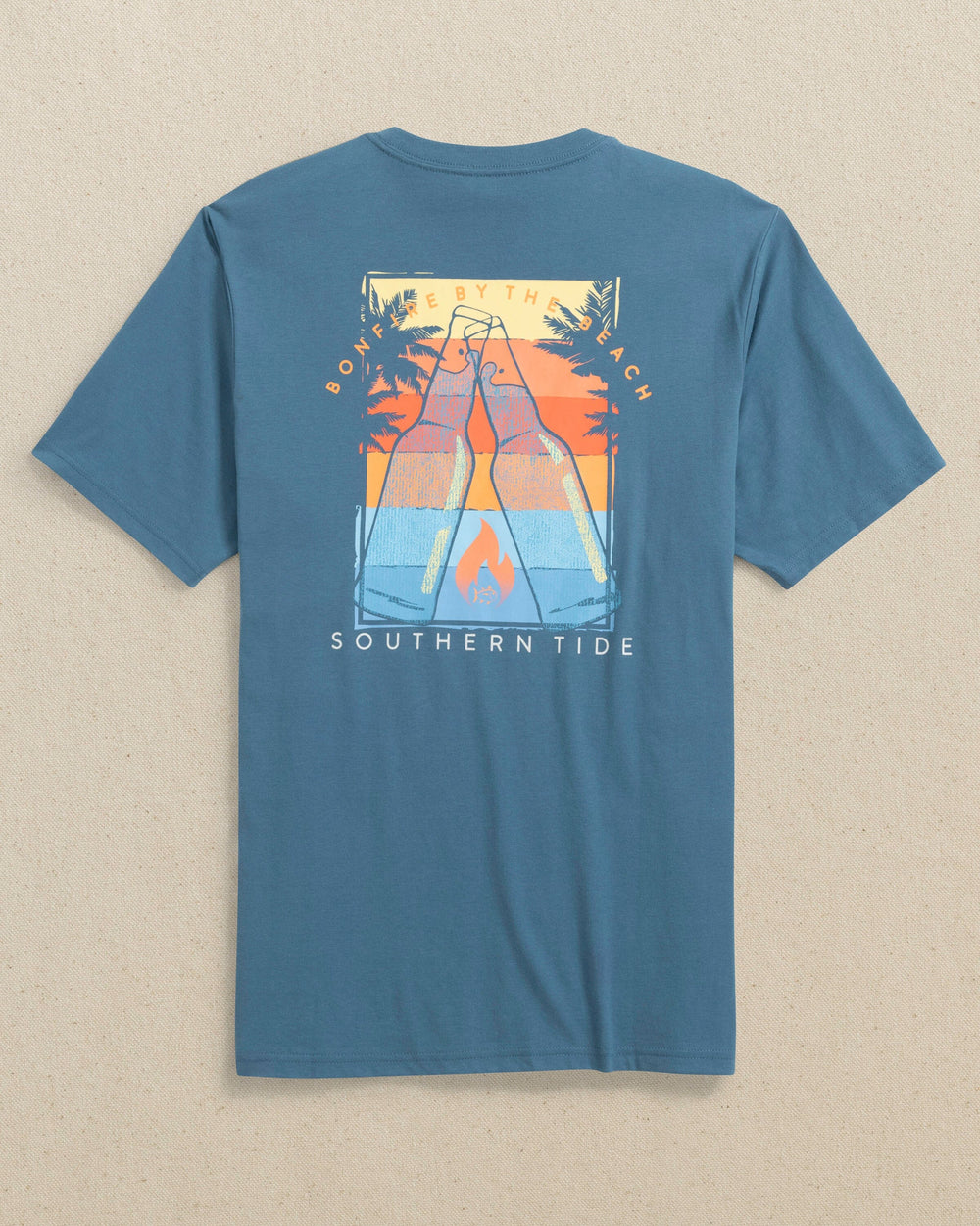 The back view of the Southern Tide Bonfire By The Beach Short Sleeve T-Shirt by Southern Tide - Blue Ridge
