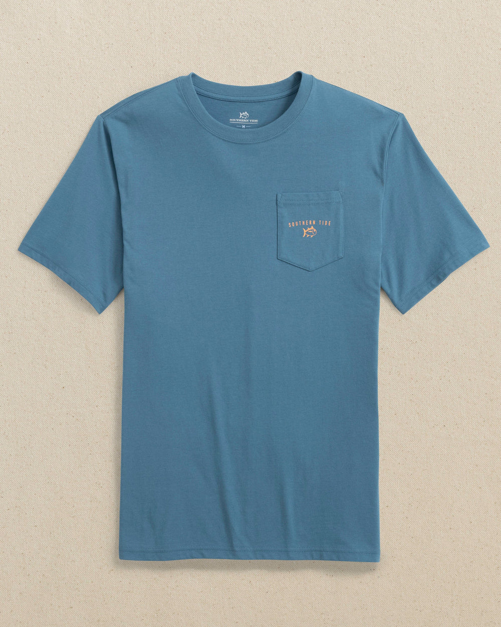 The front view of the Southern Tide Bonfire By The Beach Short Sleeve T-Shirt by Southern Tide - Blue Ridge