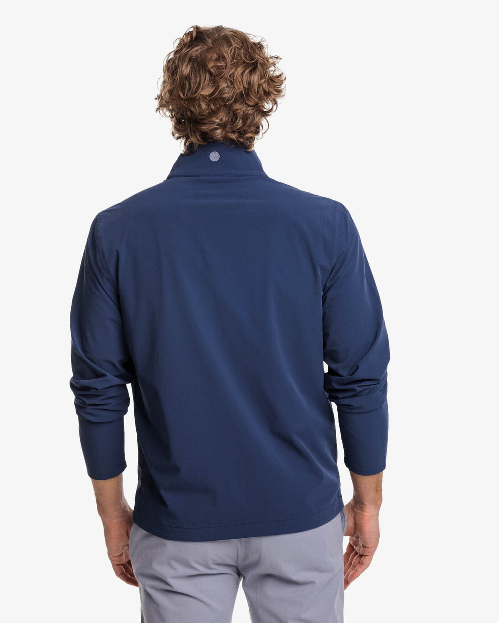 The back view of the Southern Tide Bowline Performance Jacket by Southern Tide - Dress Blue