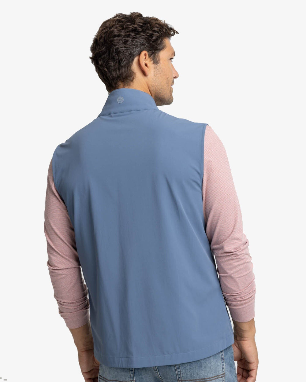 The back view of the Southern Tide Bowline Performance Vest by Southern Tide - Blue Haze
