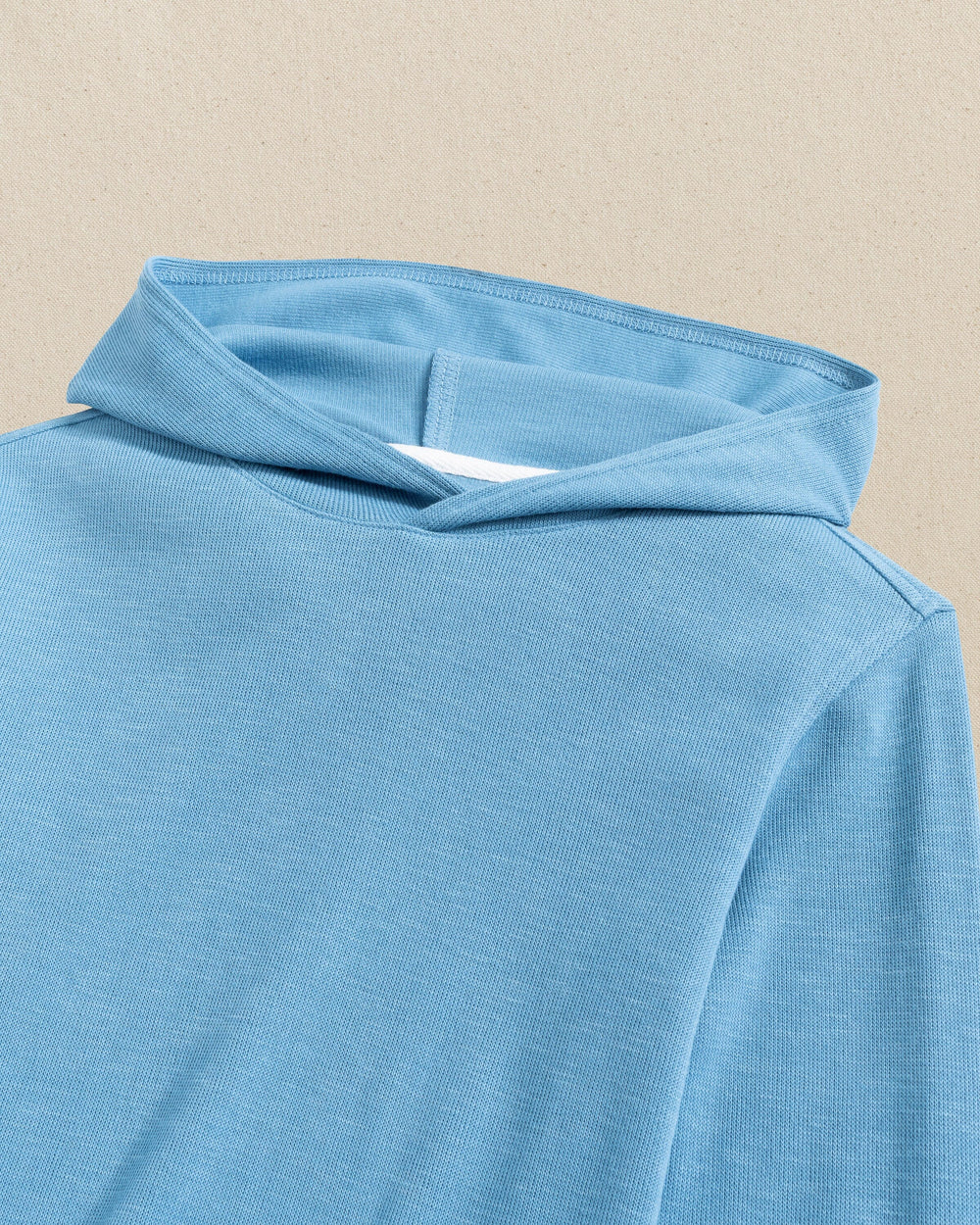 The detail view of the Southern Tide Boys Bay View Hoodie by Southern Tide - Cerulean