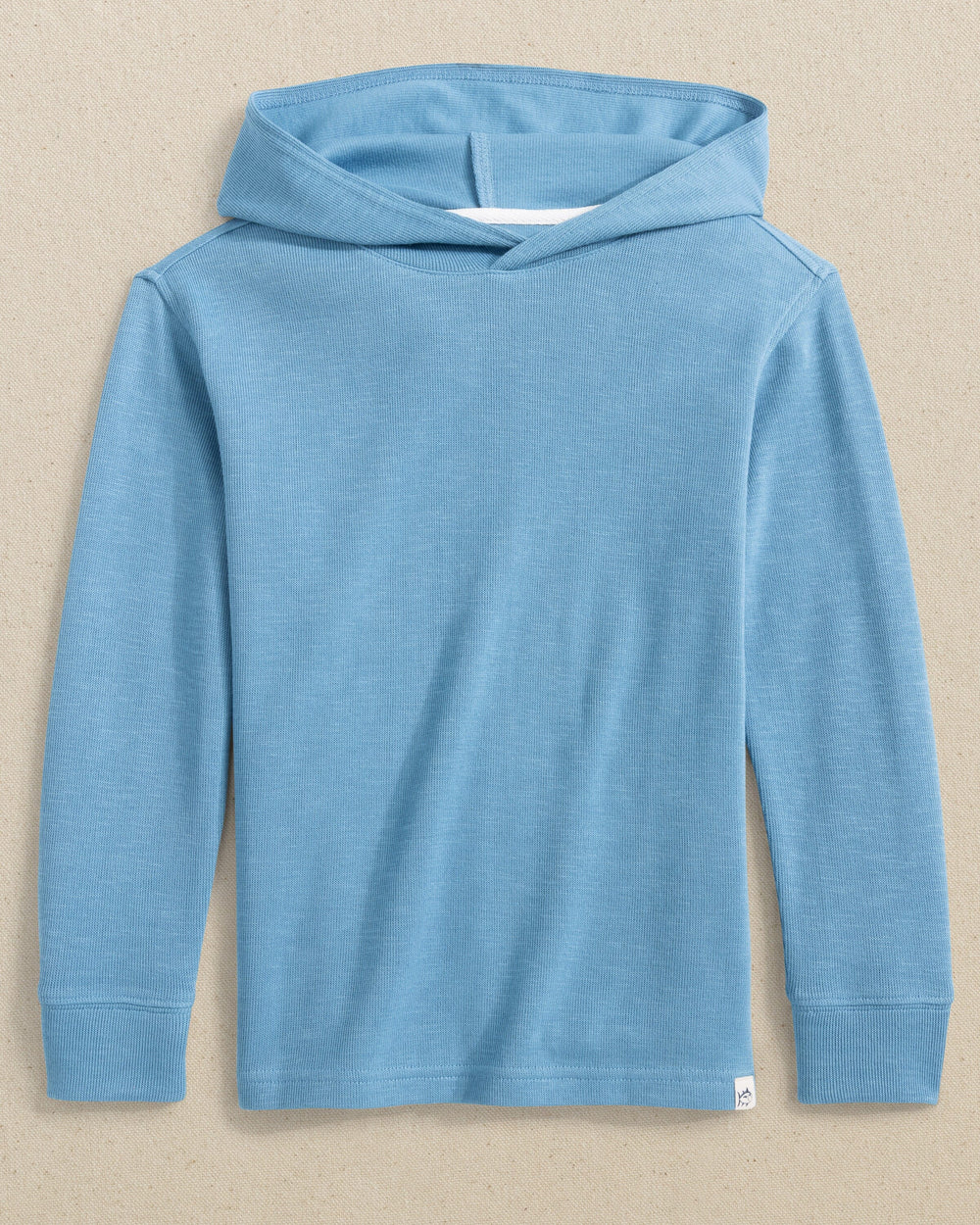 The front view of the Southern Tide Boys Bay View Hoodie by Southern Tide - Cerulean