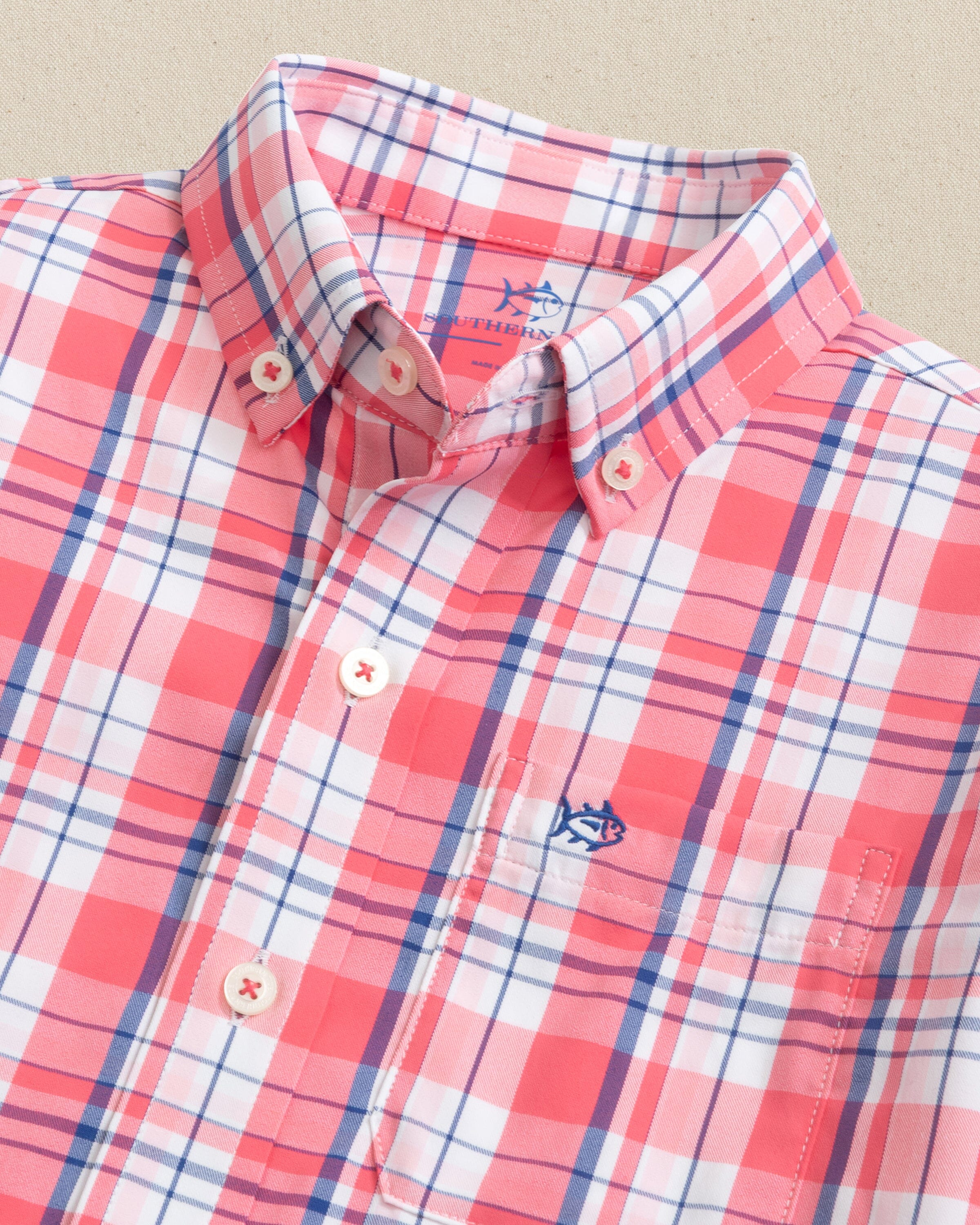 Boys Breakwater Plaid Long Sleeve Sport Shirt | Southern Tide