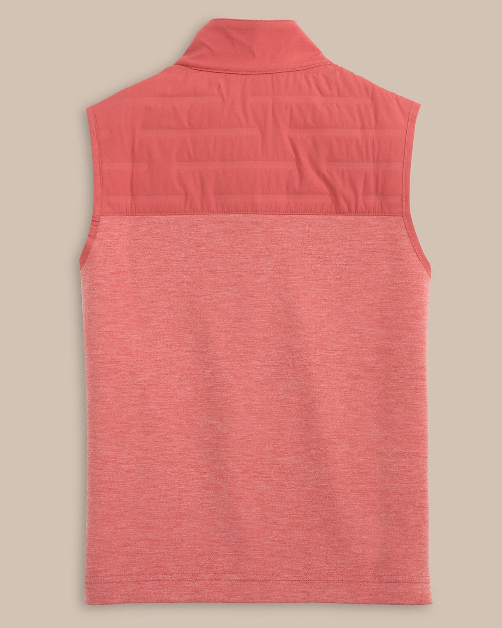 The back view of the Southern Tide Boys Coligny Quilted Vest by Southern Tide - Mineral Red