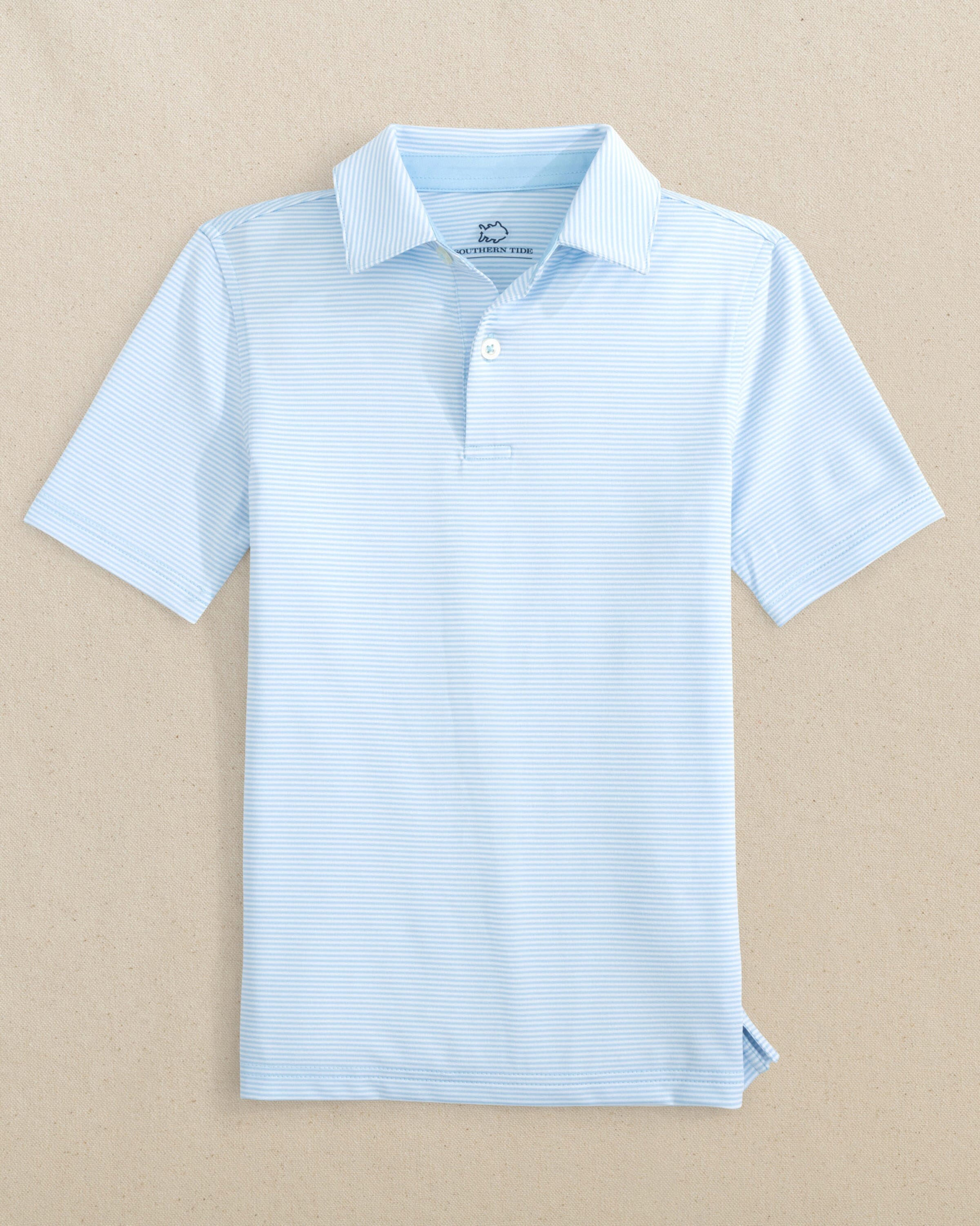 Boys Driver Meadowbrook Stripe Performance Polo | Southern Tide