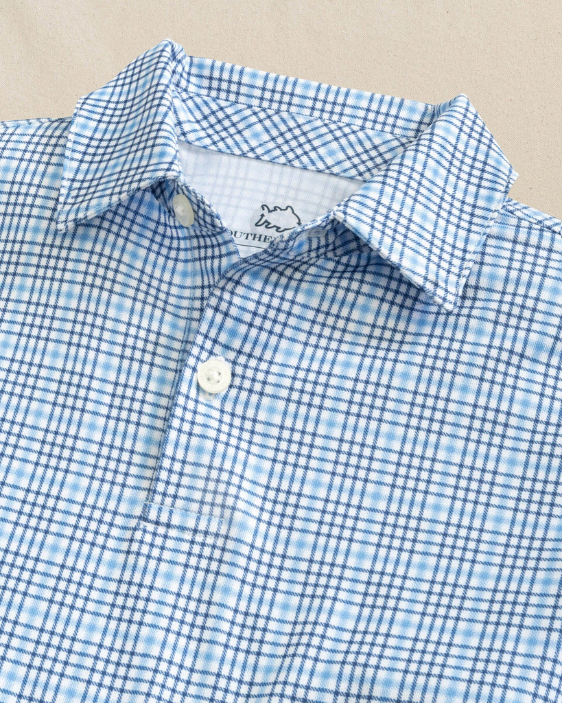 Boys Driver Plaid Performance Polo | Southern Tide