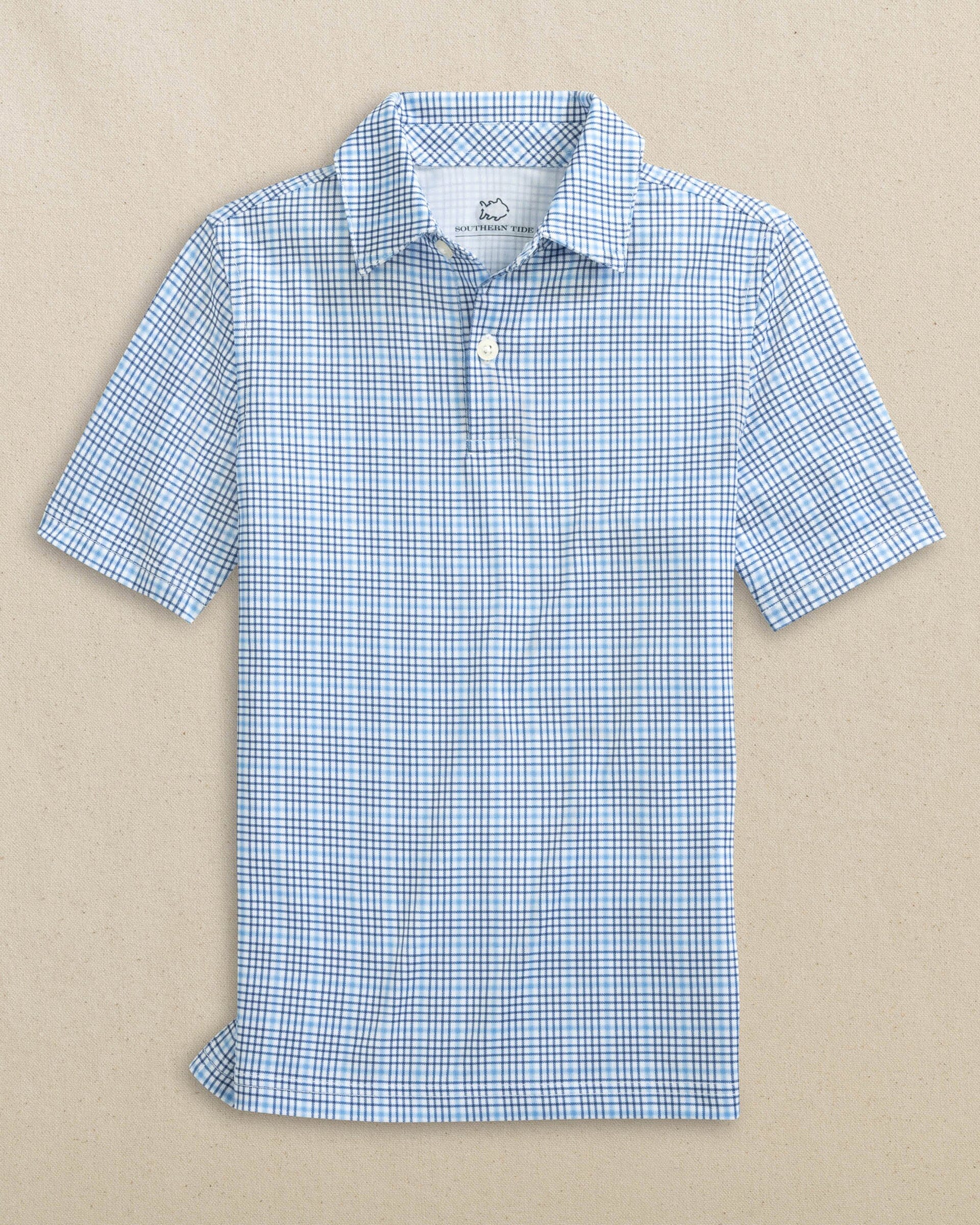 トップス NEW BEGING plaid pattern Polo Shirt boys-driver-plaid-performance-