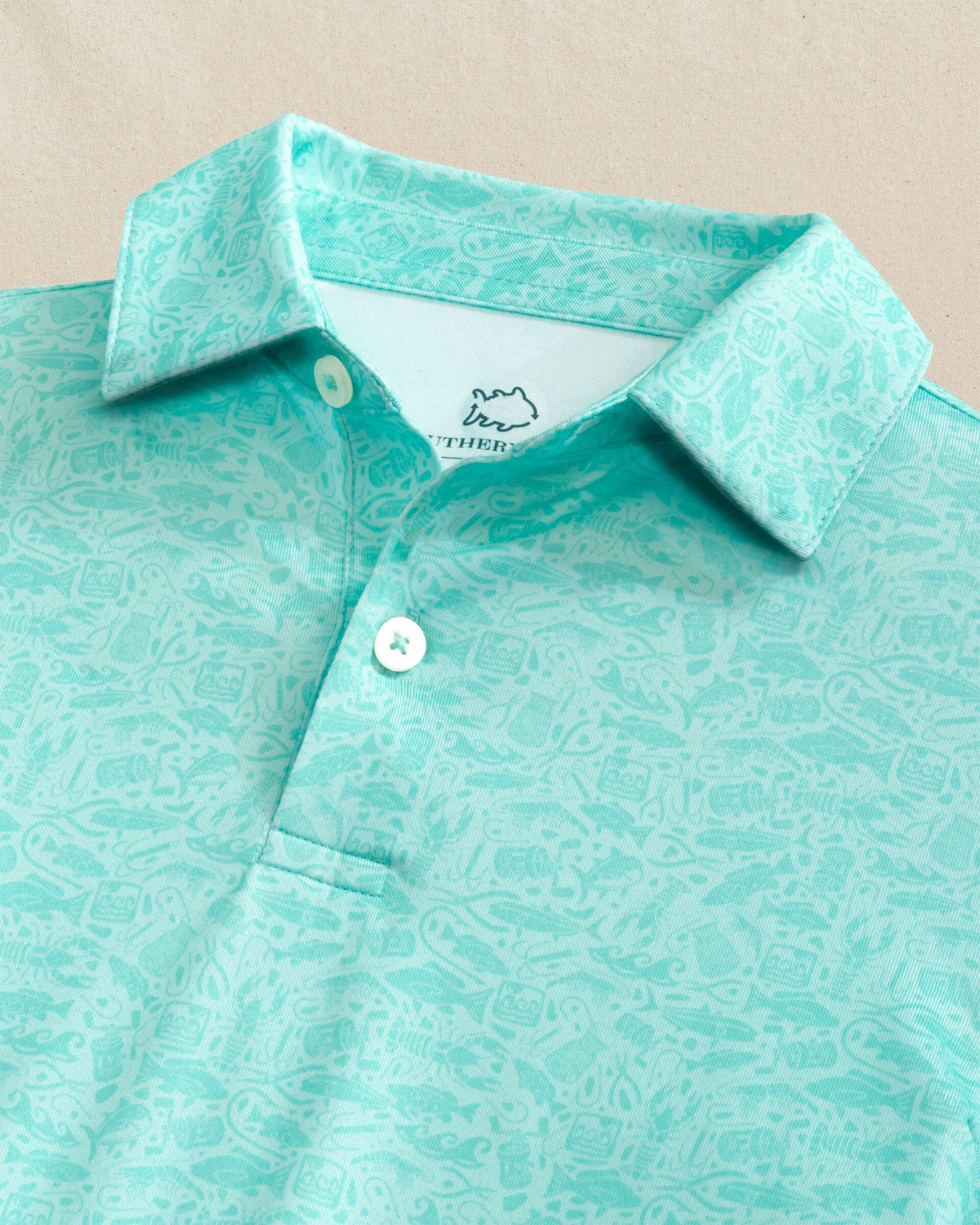 Boys Driver Seawatch Printed Performance Polo | Southern Tide