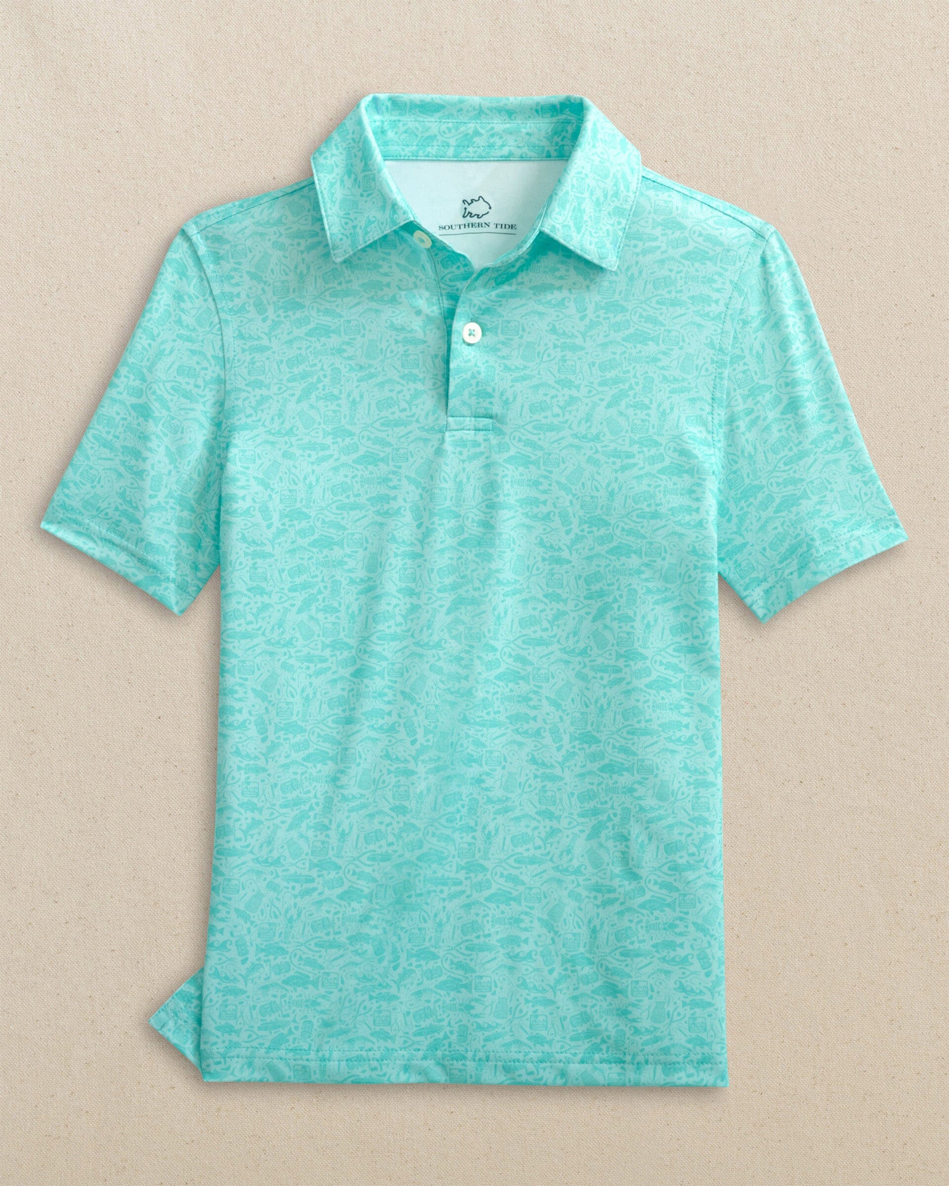 Boys Driver Seawatch Printed Performance Polo | Southern Tide