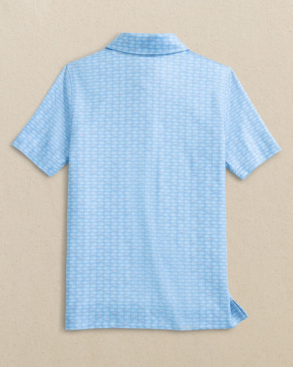 The back view of the Southern Tide Boys Driver Skipping Jacks Printed Performance Polo by Southern Tide - Ocean Channel