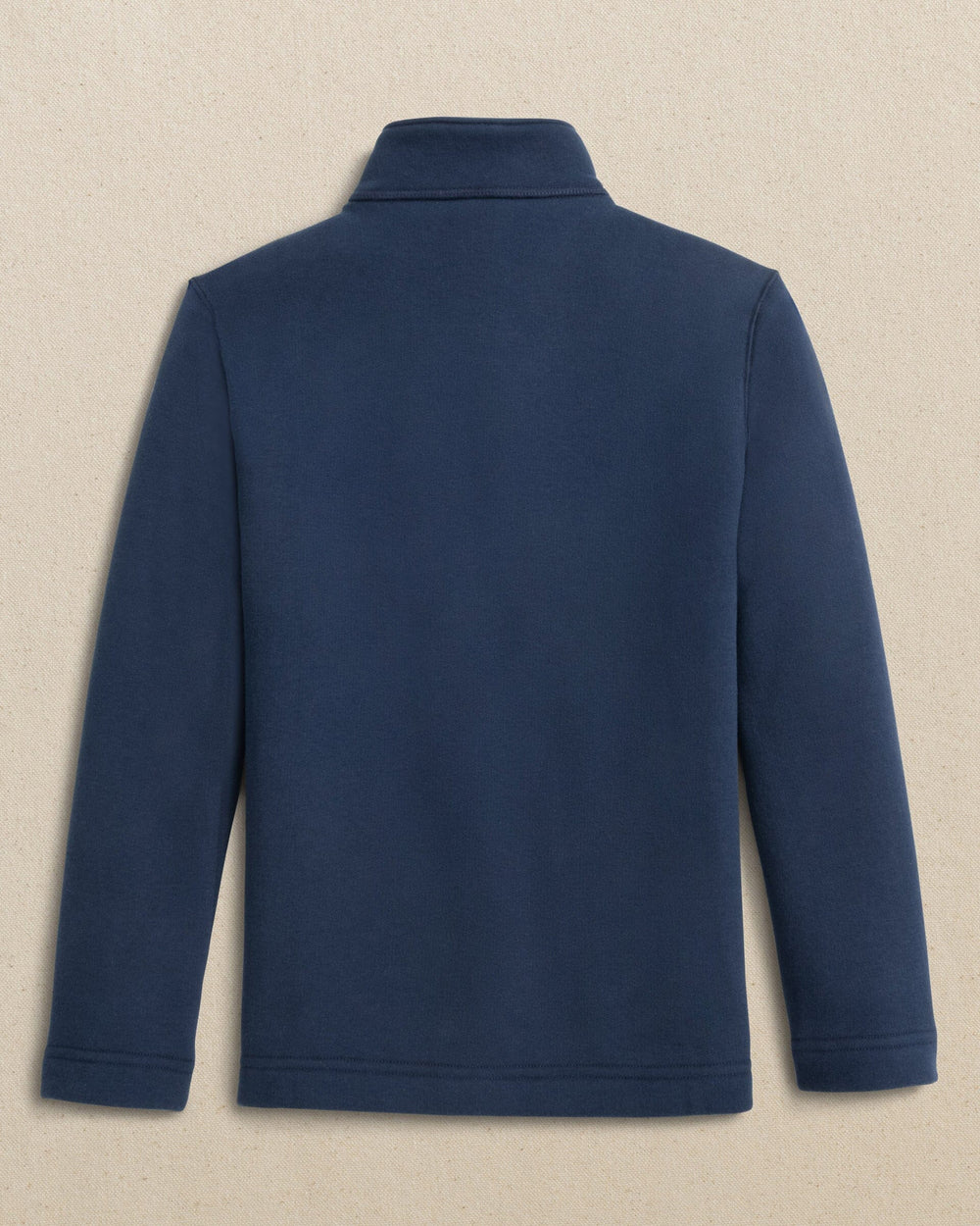 The back view of the Southern Tide Boys Millview Fleece Quarter Zip by Southern Tide - Dress Blue