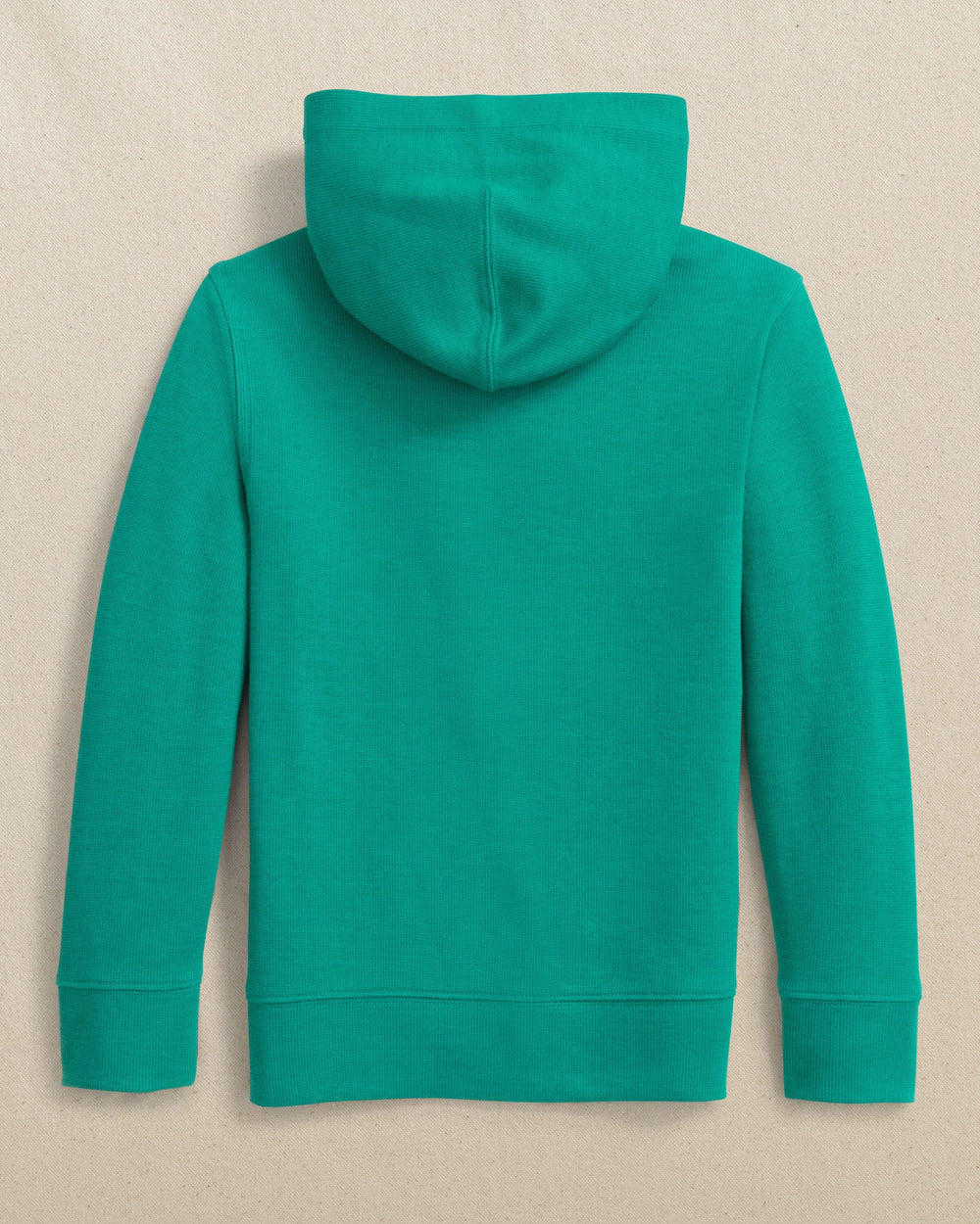 The back view of the Southern Tide Boys Pearl Cove Fleece Hoodie by Southern Tide - Spruce Shade