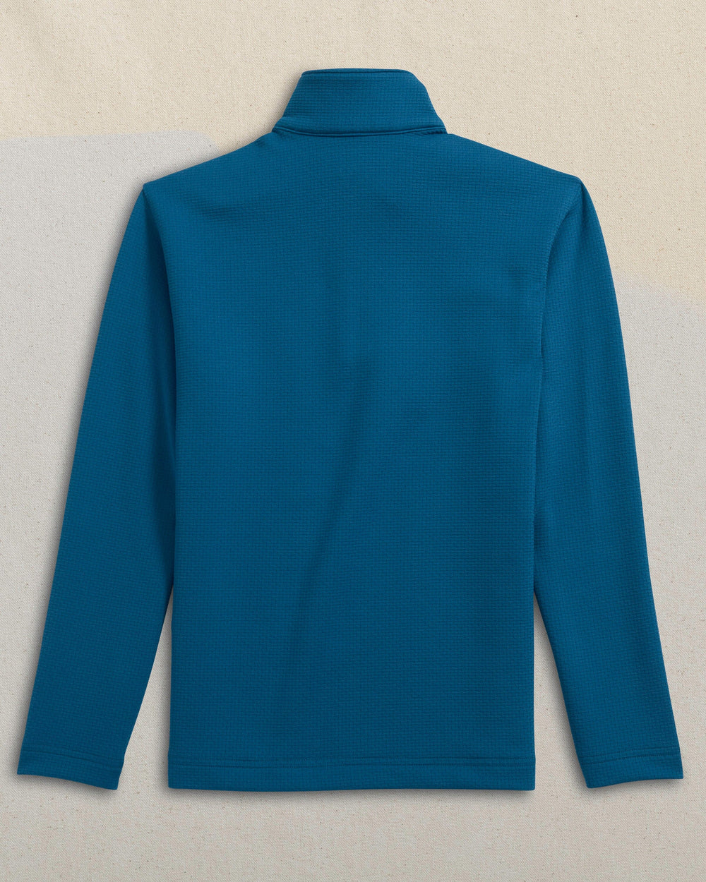 The back view of the Southern Tide Boys Schooner Quarter Zip by Southern Tide - Nautical Blue