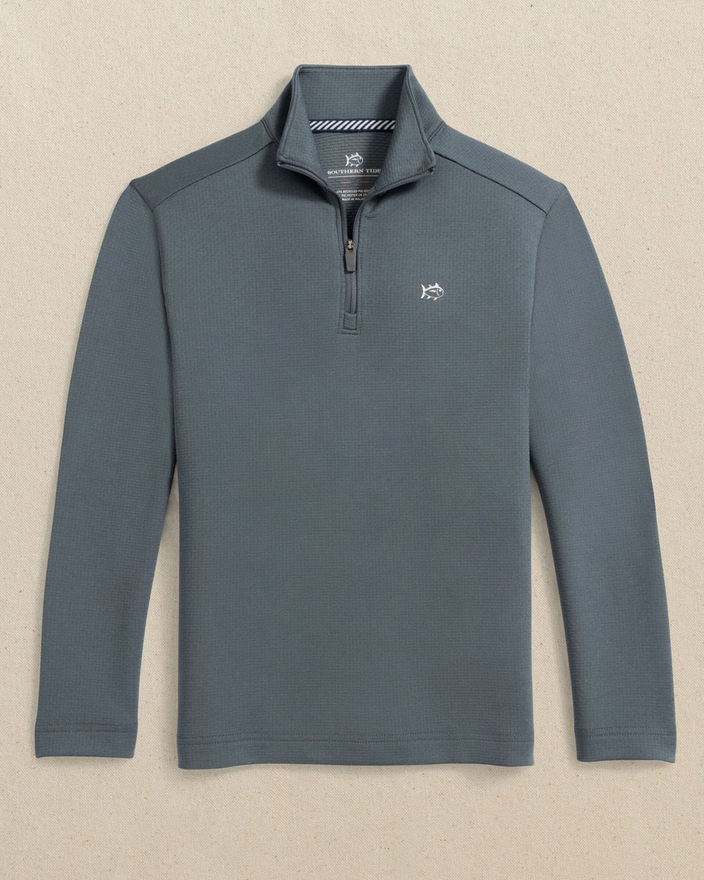 The front view of the Southern Tide Boys Schooner Quarter Zip by Southern Tide - Perfect Storm