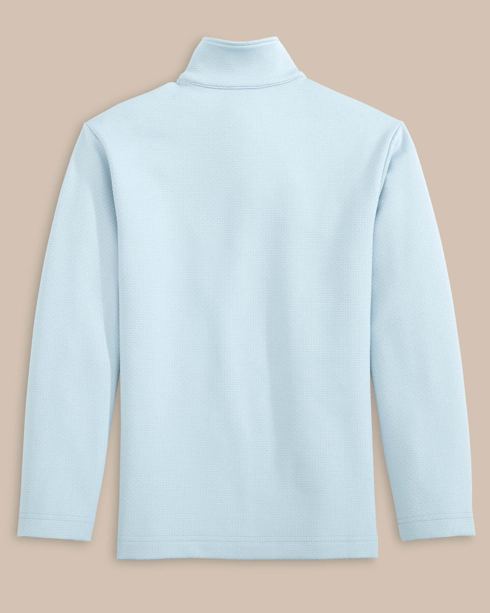 The back view of the Southern Tide Boys Schooner Quarter Zip by Southern Tide - Triumph Blue