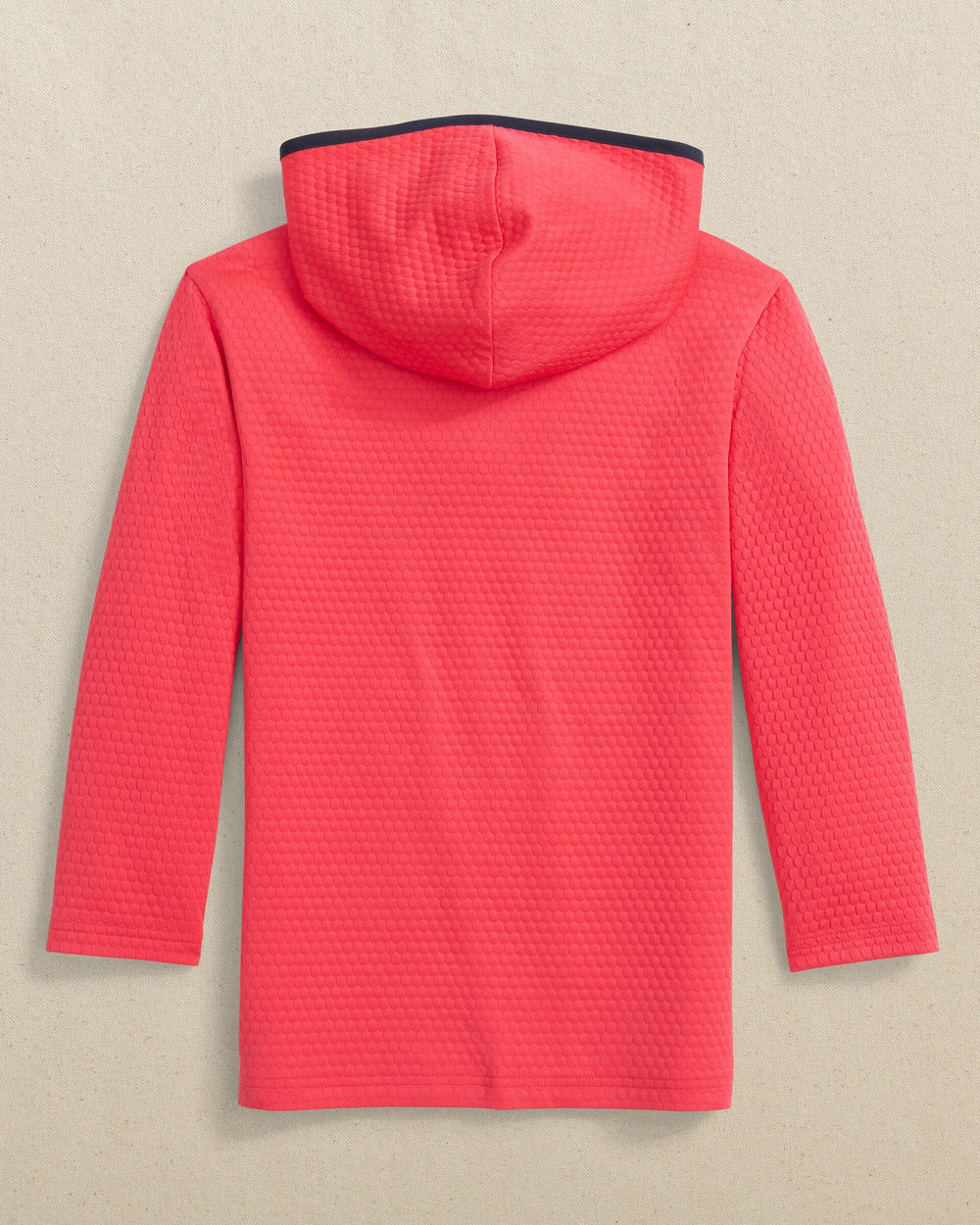 The back view of the Southern Tide Boys Scuttle Hoodie by Southern Tide - Heather Snapper