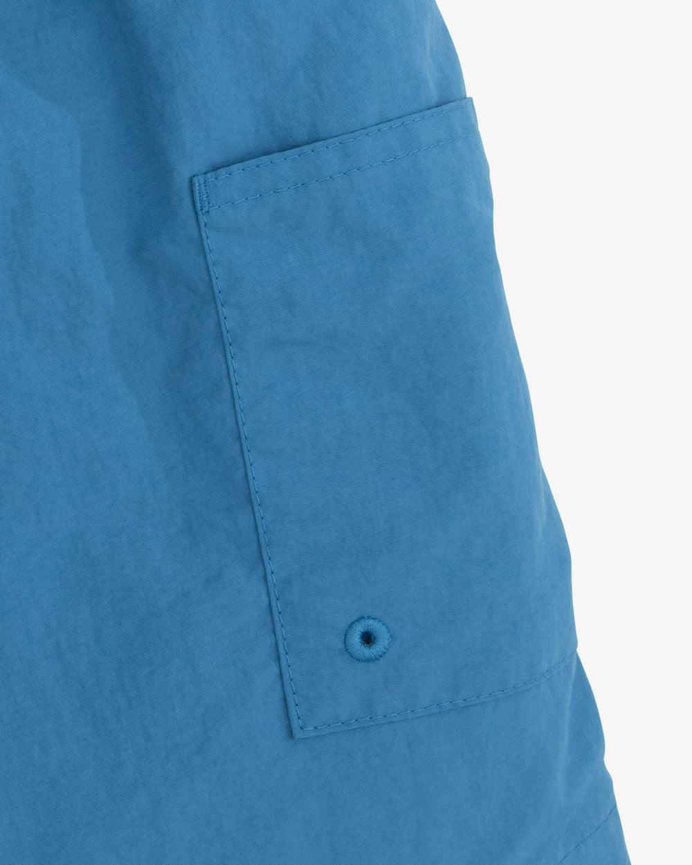 The detail view of the Southern Tide Boys Shoreline Active Short by Southern Tide - Atlantic Blue